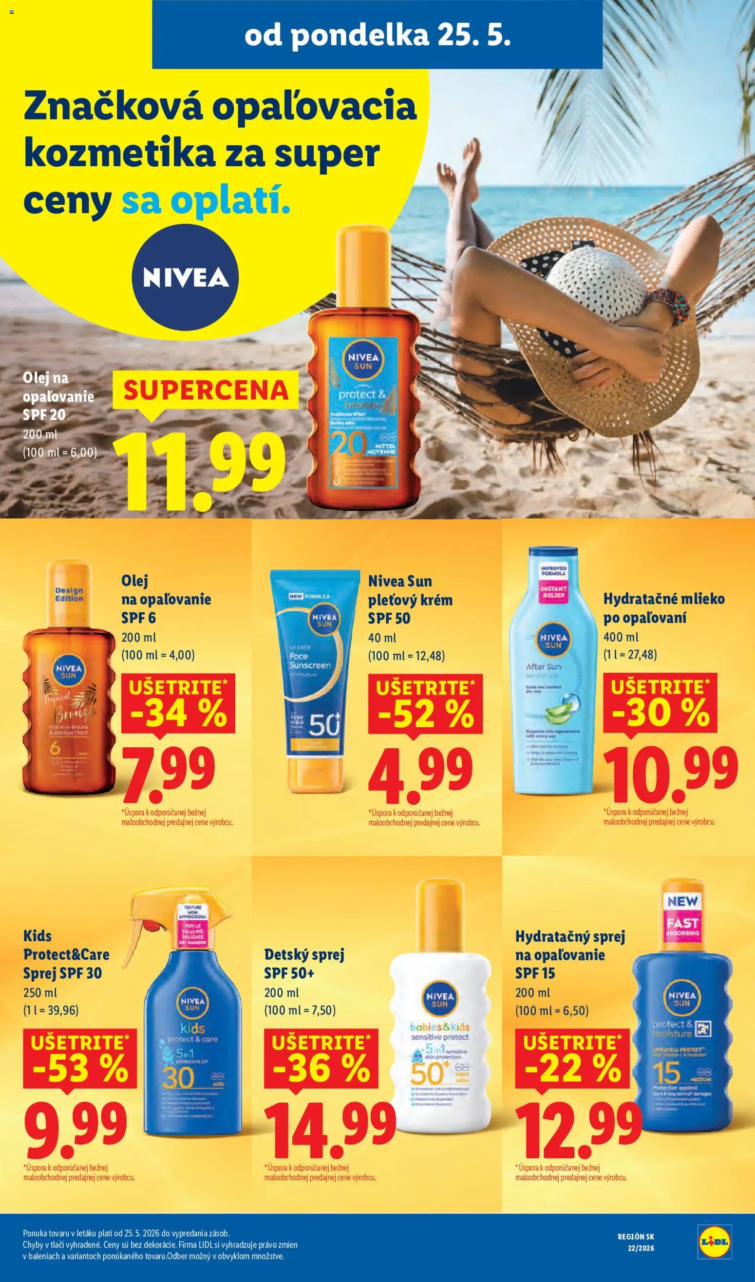 Nové Lidl akcie – leták je platný od 25.05.2026 | Strana: 63 | Produkty: Mlieko, Olej, Nivea, Krém