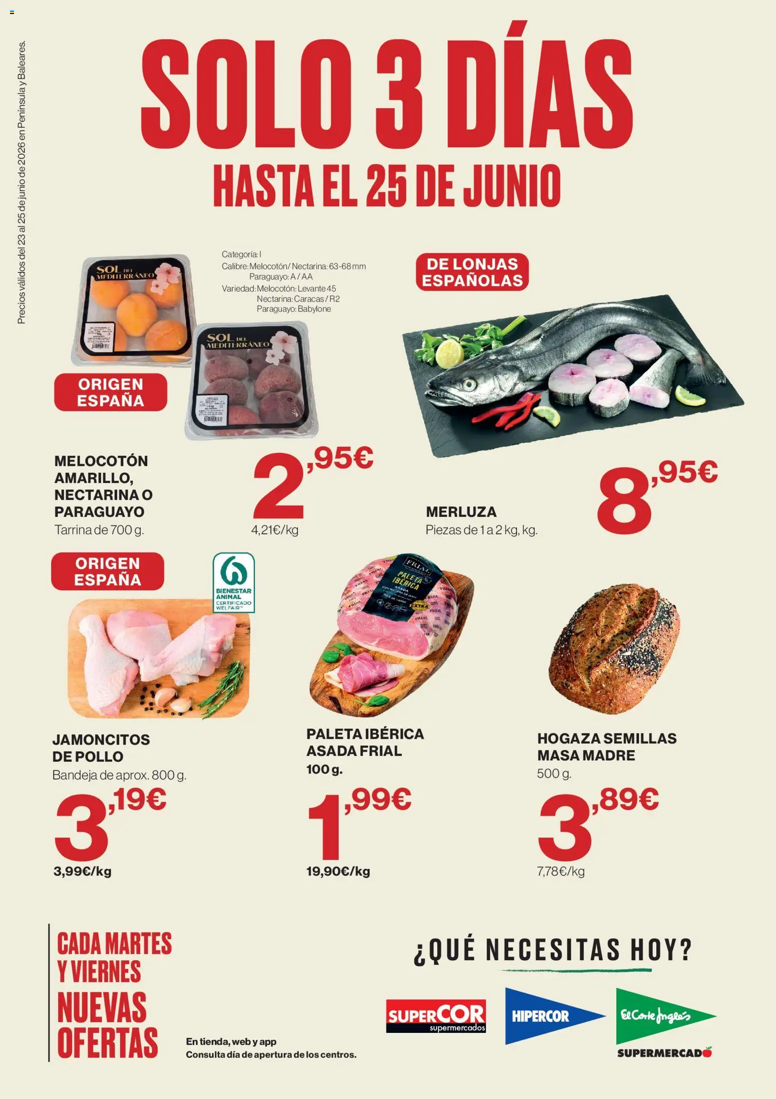 Supercor Península y Baleares │ válido desde el 23/06/2026 | Página: 1 | Productos: Bandeja