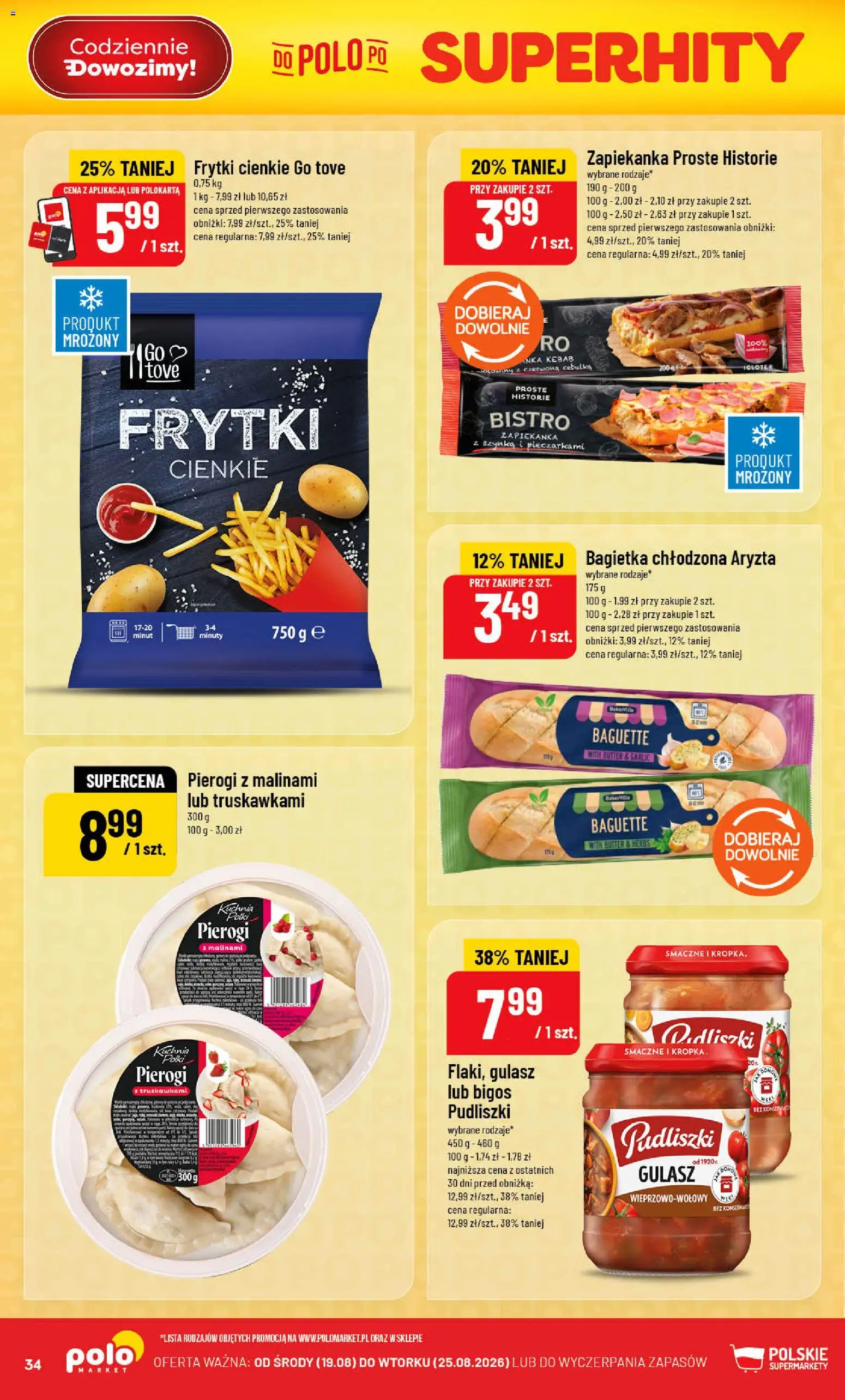 POLOmarket gazetka od 19.08.2026 | Strona: 34 | Produkty: Kebab, Pierogi, Zapiekanka, Gulasz
