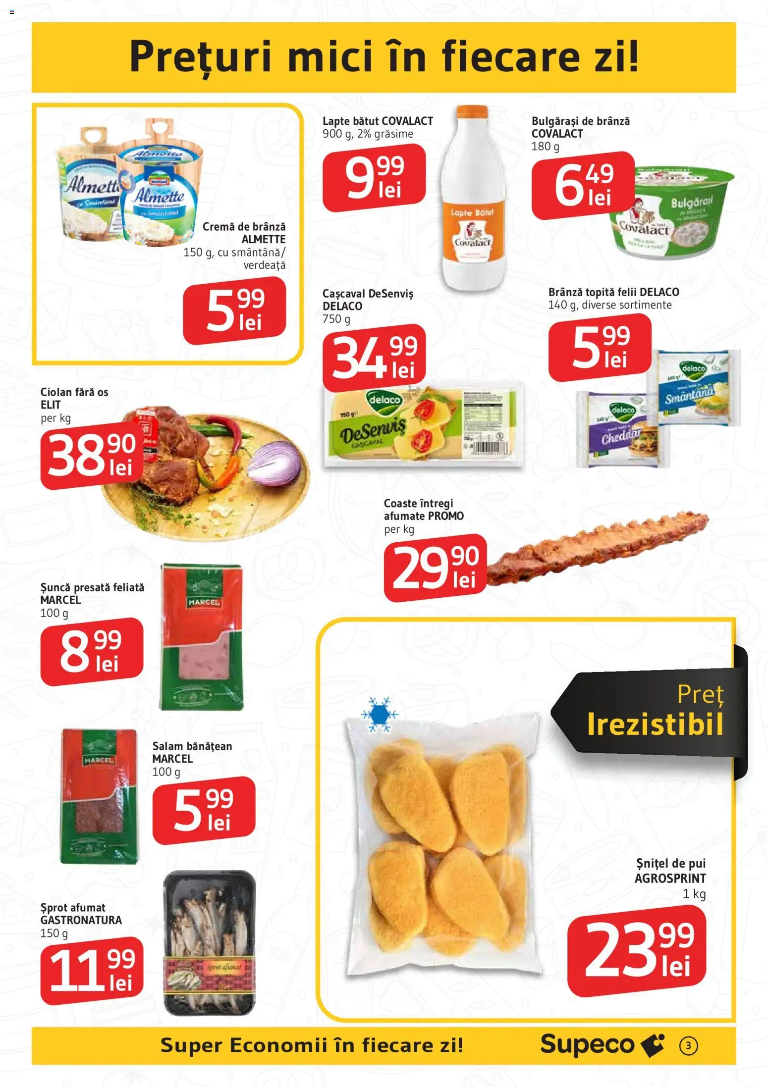 Noul catalog Supeco – valabil de la 14.05.2026 | Pagină: 3 | Produse: Hacıyatmaz Kedi Oyuncağı, Mici, Lapte, Verdeață
