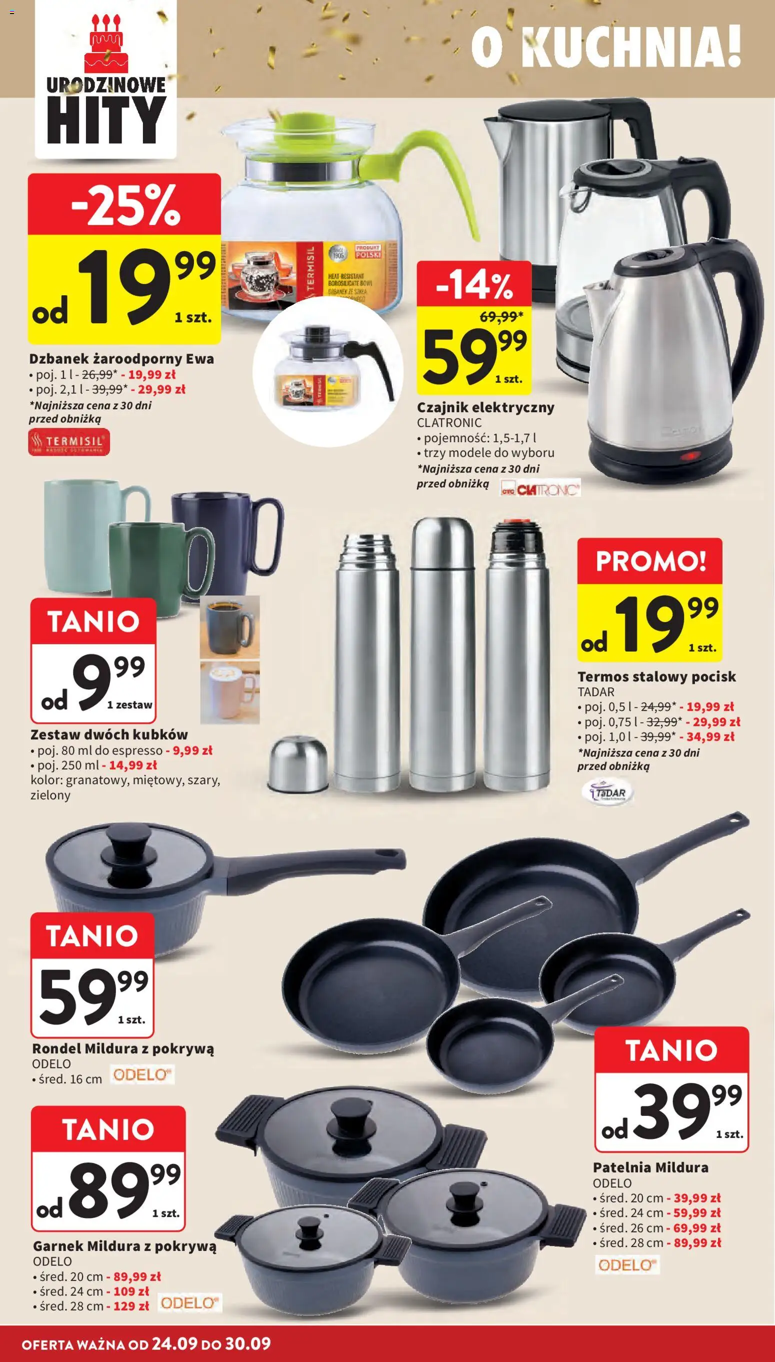 Intermarche gazetka od 24.09.2026 | Strona: 44 | Produkty: Dzbanek, Czajnik, Patelnia, Termos