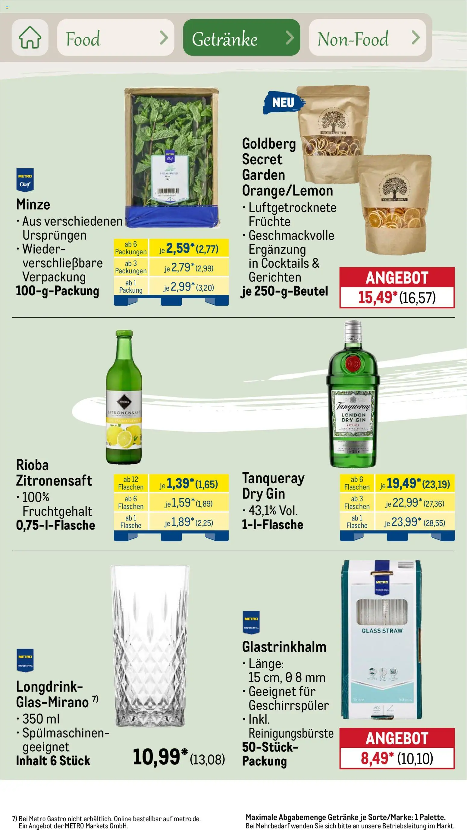 Metro Saisonkatalog Outdoor Dining – gültig ab 01.06.2026 | Seite: 34 | Produkte: Geschirrspüler, Gin