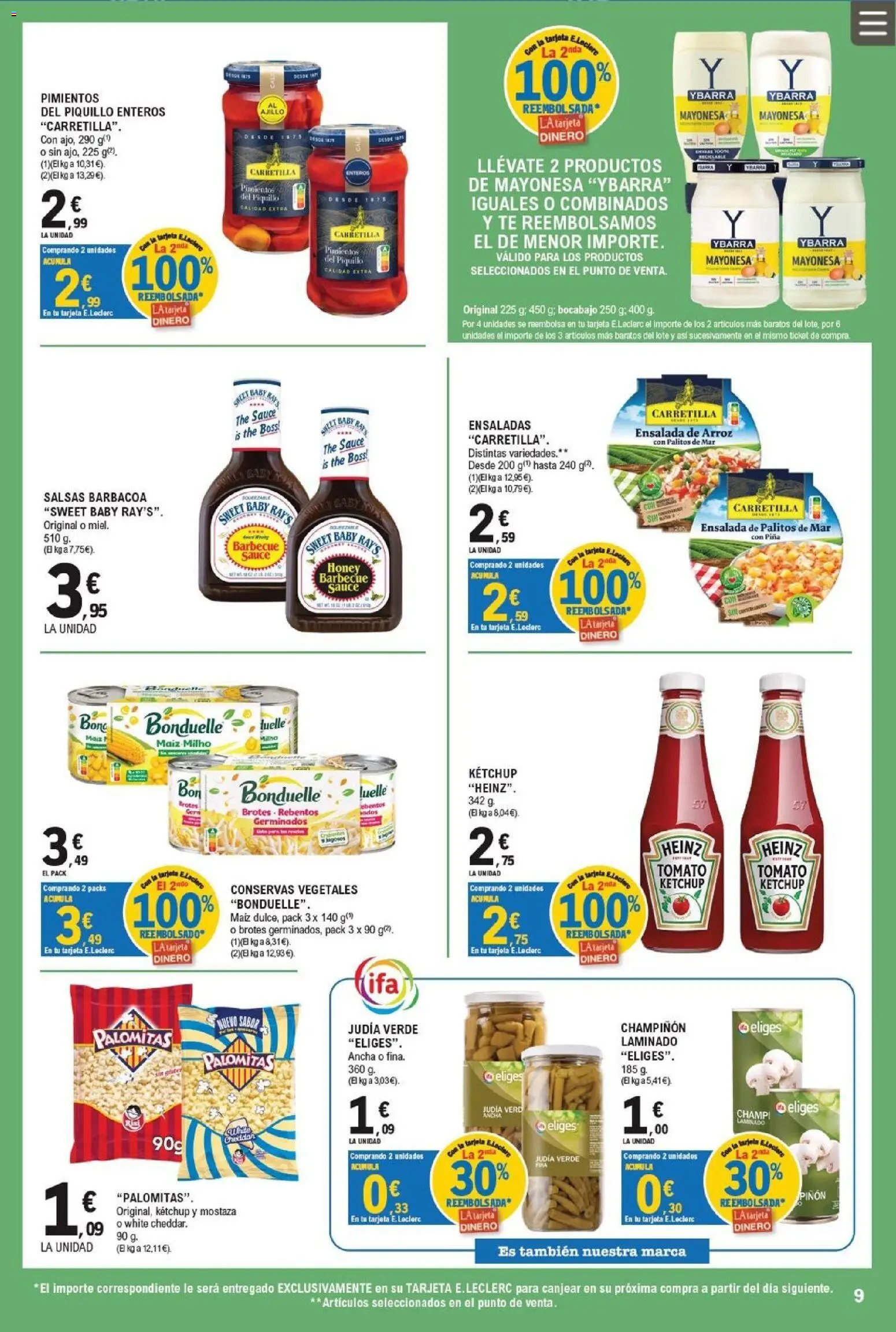 E.Leclerc Trujillo │ válido desde el 26/08/2026 | Página: 9 | Productos: Maíz, Conservas, Piña, Ensalada