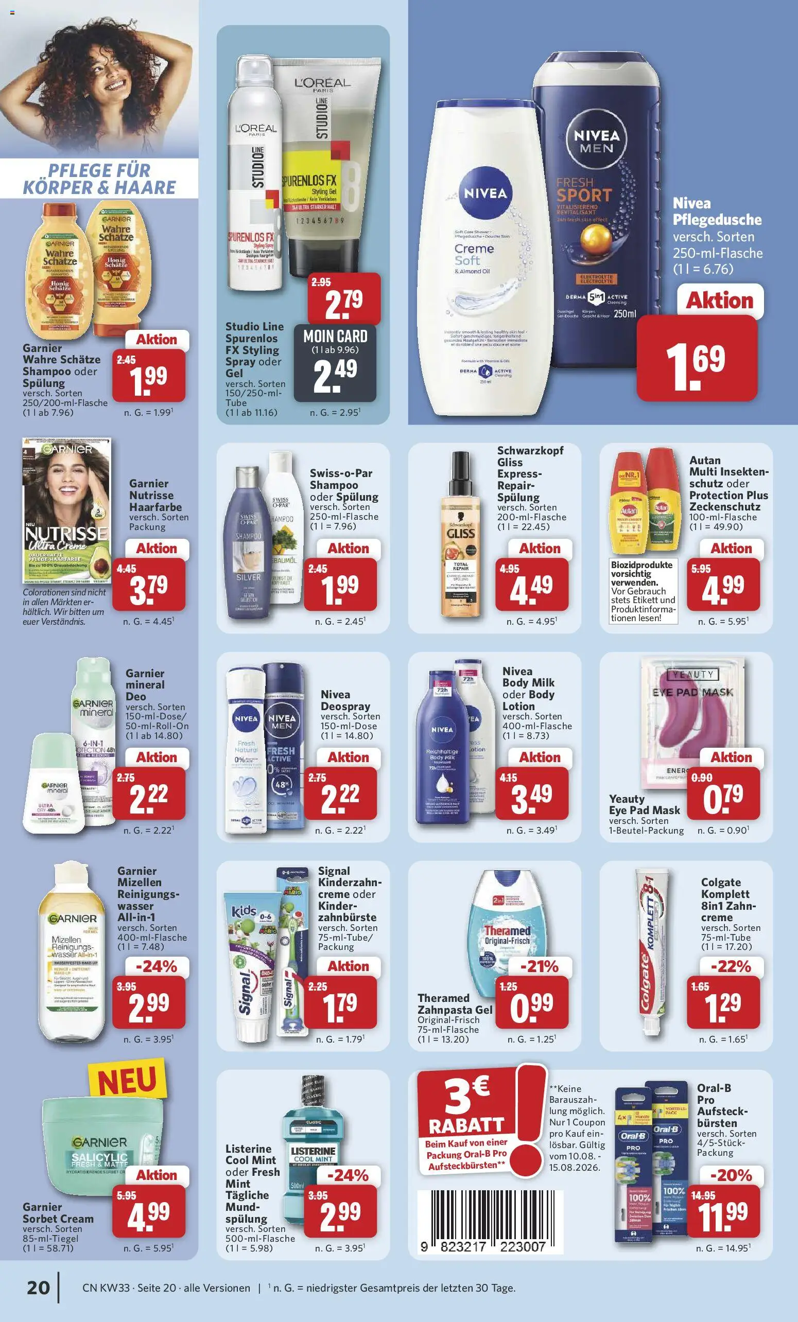 Combi Prospekt – gültig ab 10.08.2026 | Seite: 26 | Produkte: Shampoo, Haarfarbe, Creme, Zahnpasta