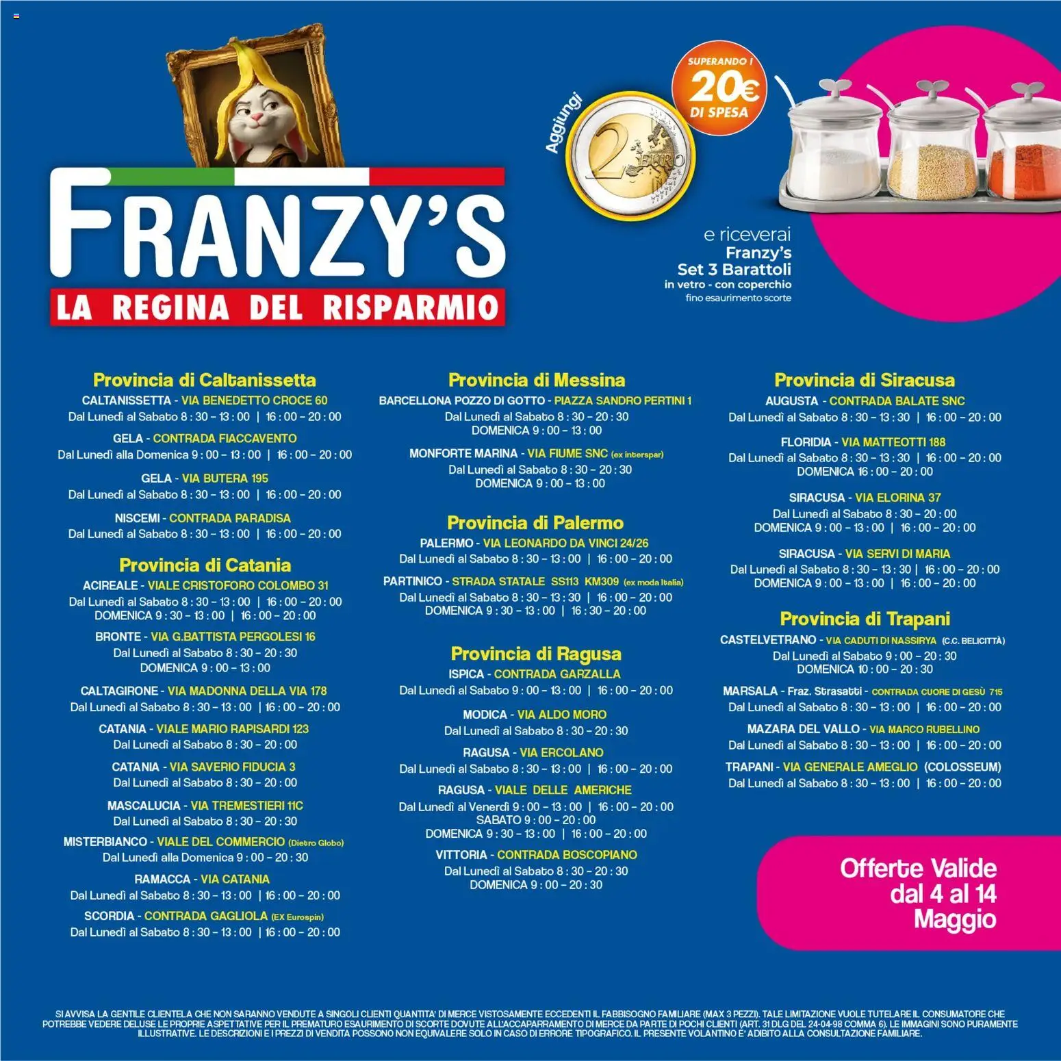 Volantino Franzy's del 04.05.2026 | Pagina: 16 | Prodotti: Barattoli