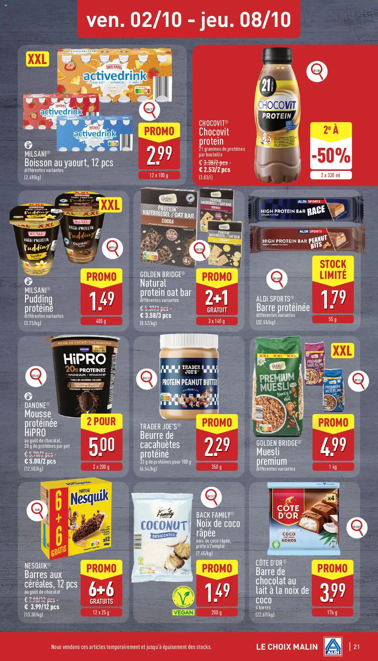 {H1} | Pagina: 21 | Producten: Pudding, Muesli, La, Pot