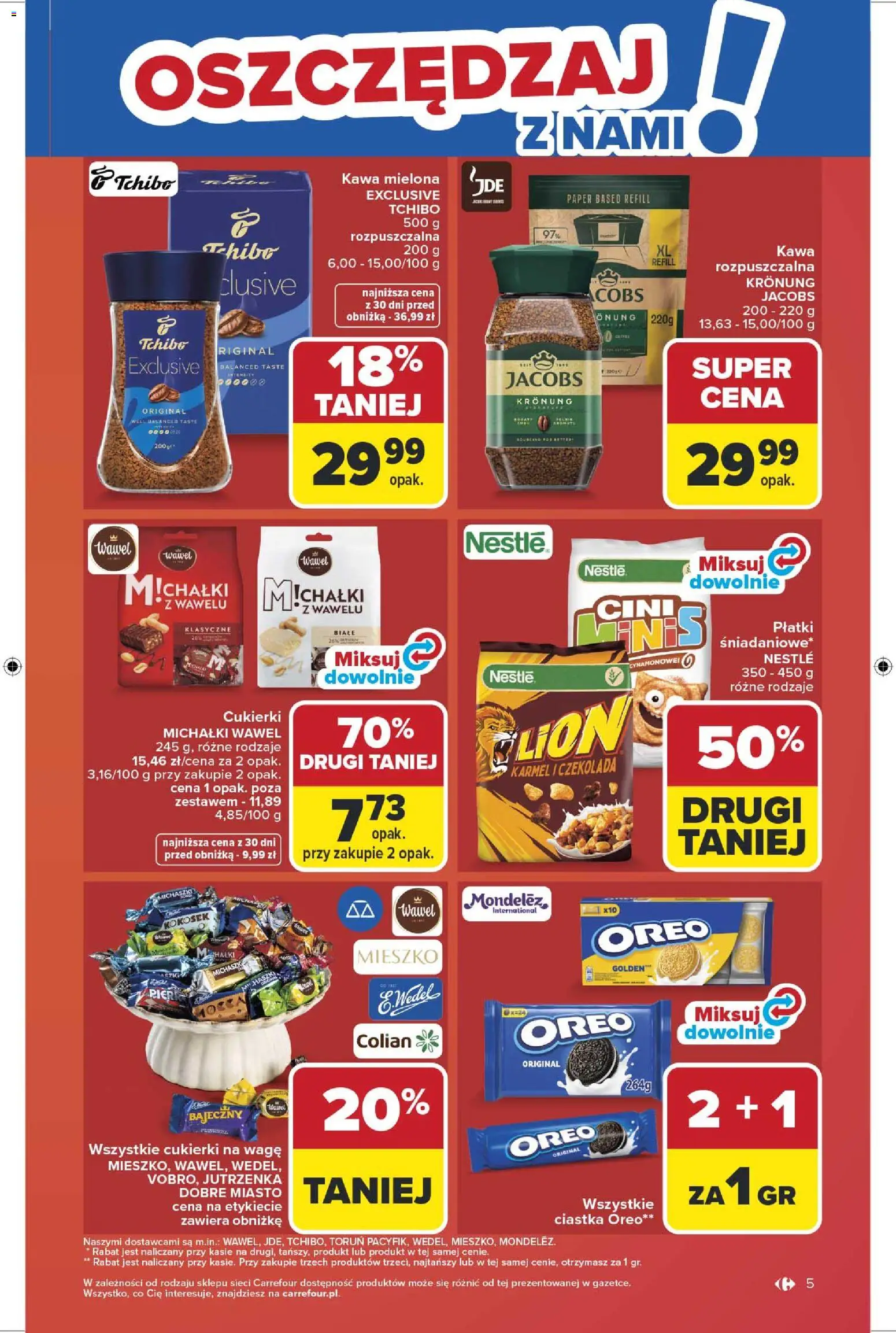 Carrefour gazetka od 13.04.2026 | Strona: 7 | Produkty: Kawa, Czekolada, Cukierki, Ciastka
