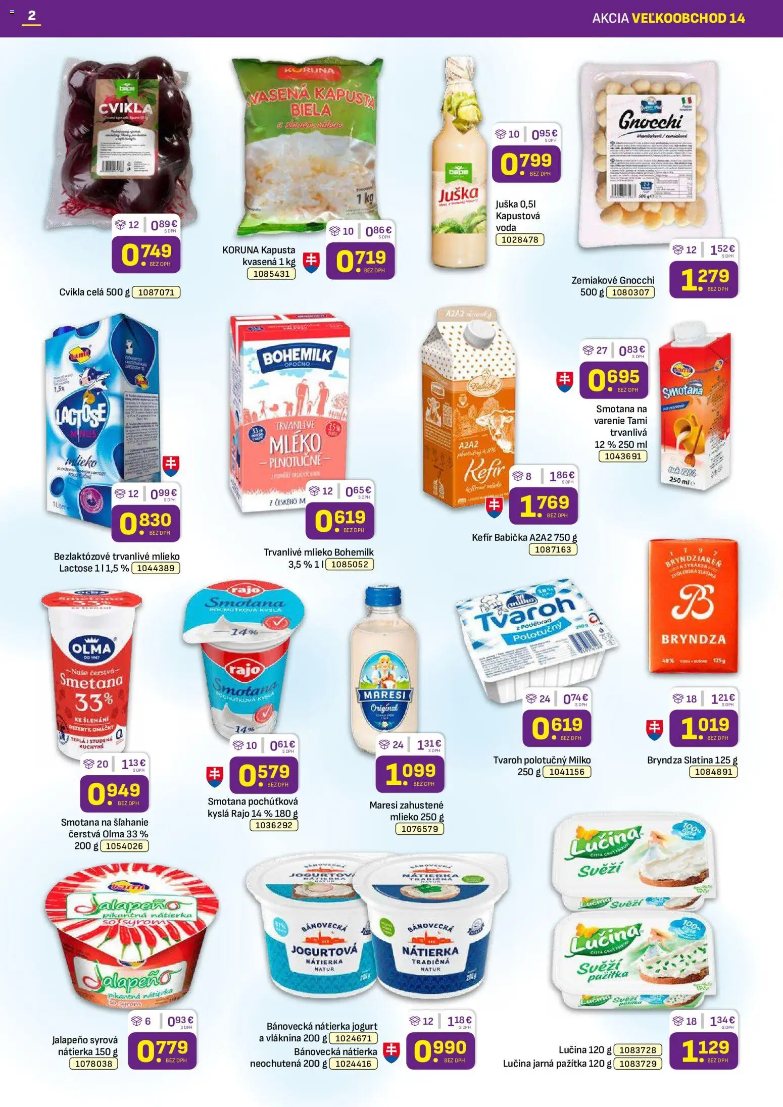 Nové Libex akcie – leták je platný od 13.07.2026 | Strana: 2 | Produkty: Pažítka, Bryndza, Kuchyne, Tvaroh