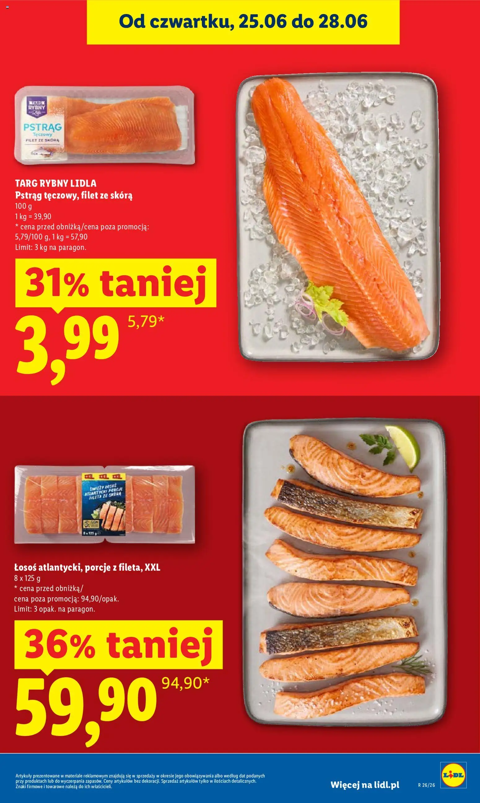 Lidl gazetka od 25.06.2026 | Strona: 9 | Produkty: Pstrąg, Łosoś
