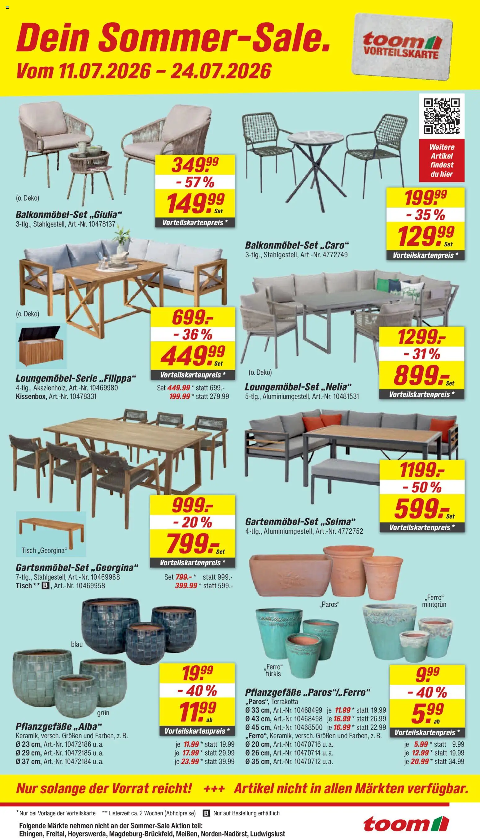 Toom Baumarkt Prospekt – gültig ab 11.07.2026 | Seite: 7 | Produkte: Tisch
