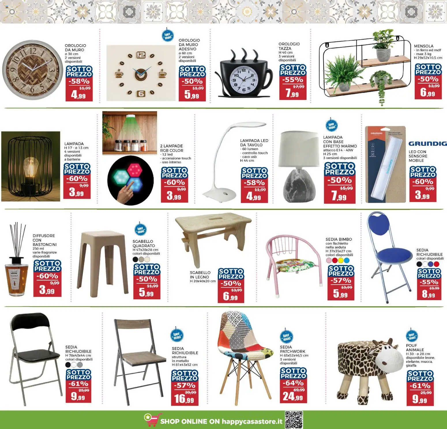 Volantino Happy Casa del 13.05.2026 | Pagina: 13 | Prodotti: Mobile, USB, Mensola, Tavolo