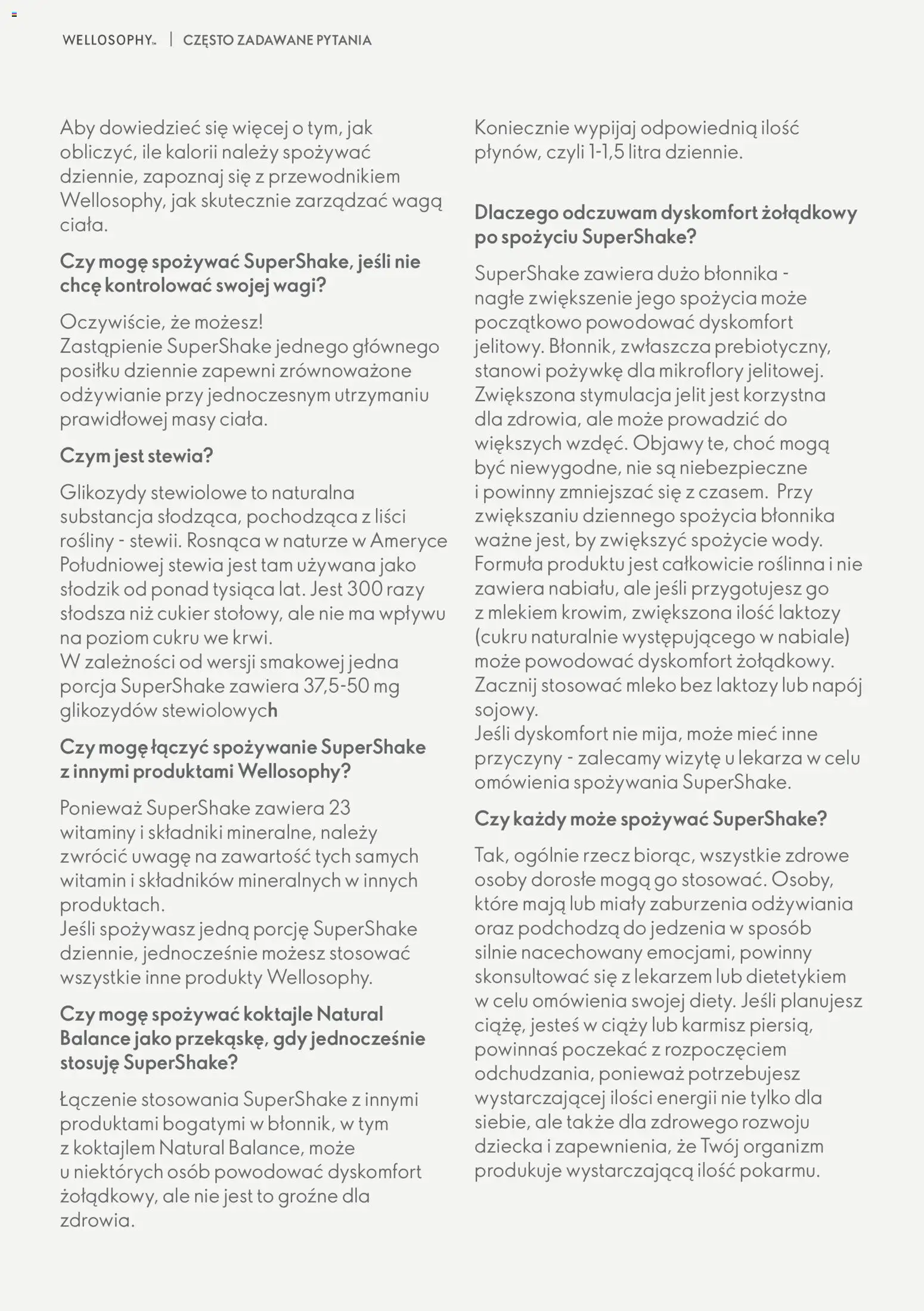 Oriflame Katalog - Przewodnik po produktach Wellosophy od 15.11.2023 | Strona: 60 | Produkty: Mleko bez laktozy, Bez laktozy, Waga, Rosliny