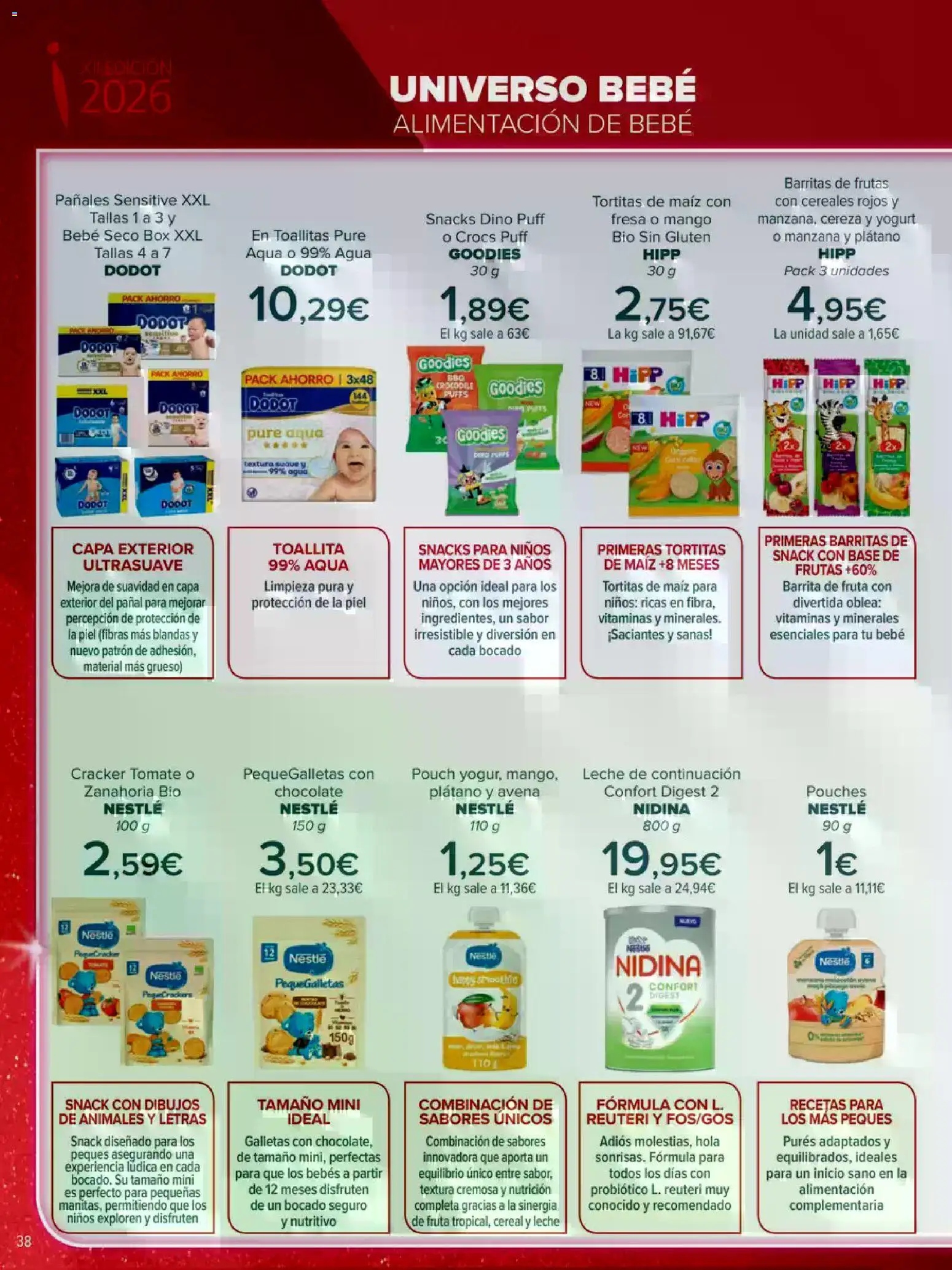 Carrefour Innovación │ válido desde el 05.05.2026 | Página: 38 | Productos: Chocolate, Cereales, Zanahoria, Manzana