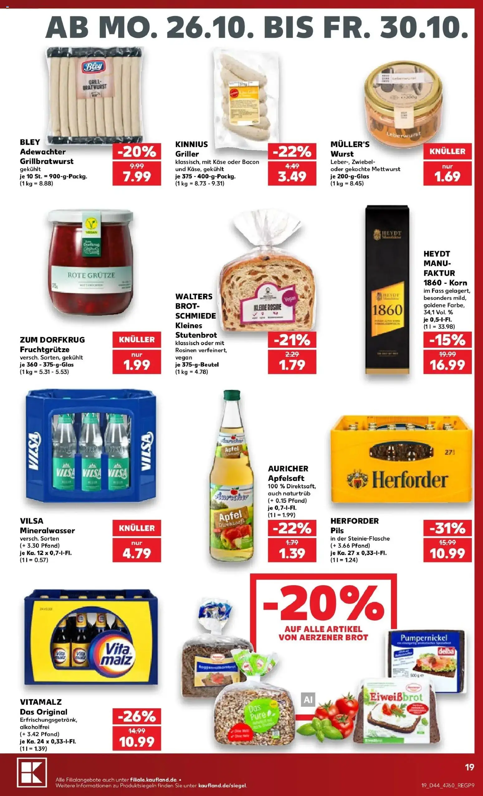 Prospekt Kaufland ab 26.10.2026 » Angebote Online zum Blättern | Seite: 23 | Produkte: Grill, Bratwurst, Äpfel, Wurst