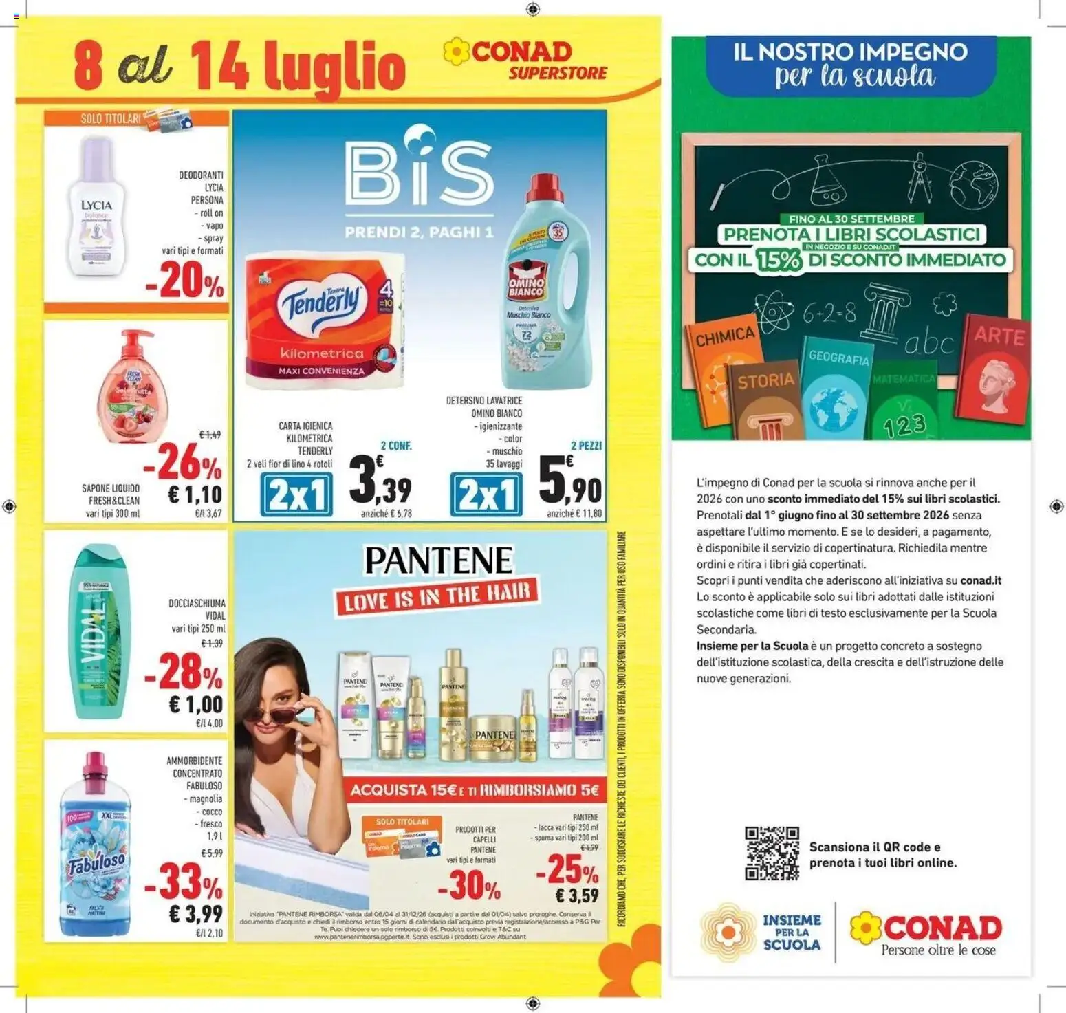 Volantino Conad del 30/06/2026 | Pagina: 45 | Prodotti: Carta igienica, Detergente, Lavatrice, Cocco