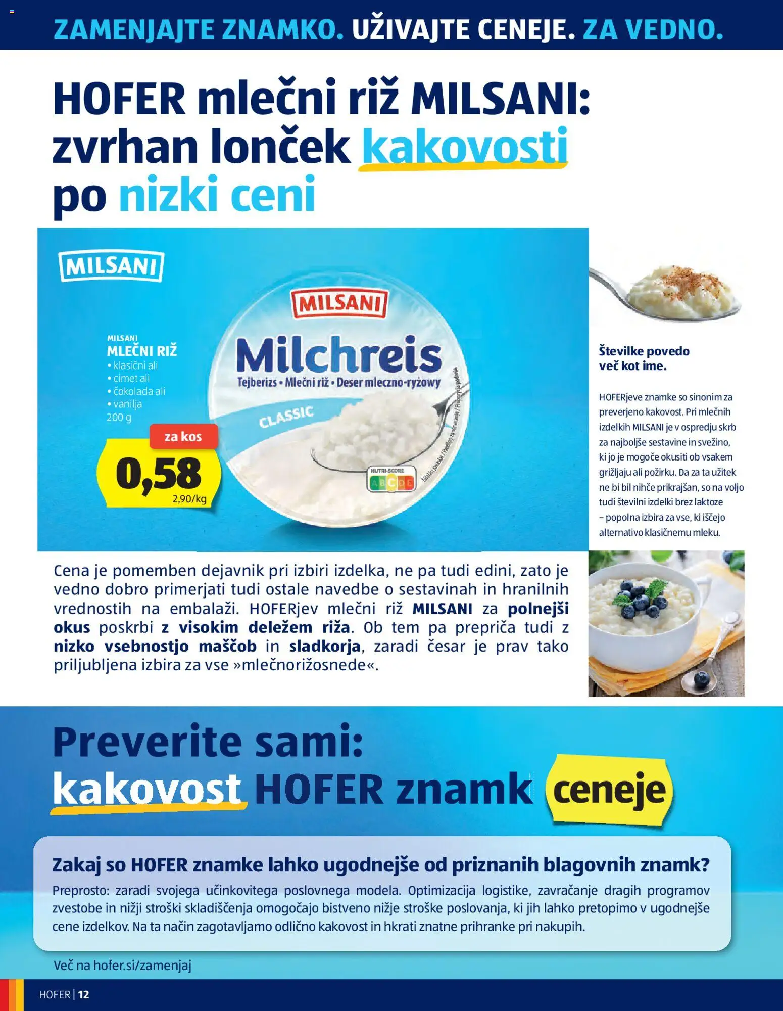 Novi Hofer katalog ponudbe – veljaven od 27.05.2026 | Stran: 12 | Izdelki: Kos, Cokolada, Riz
