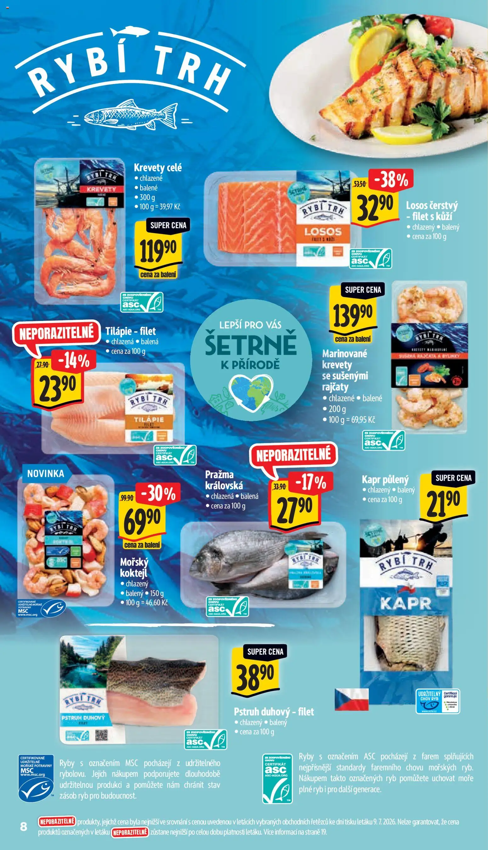 Albert leták - Supermarket - Praha Taškent od 15.07.2026 | Strana: 16 | Produkty: Ryby, Pstruh, Potraviny, Kapr