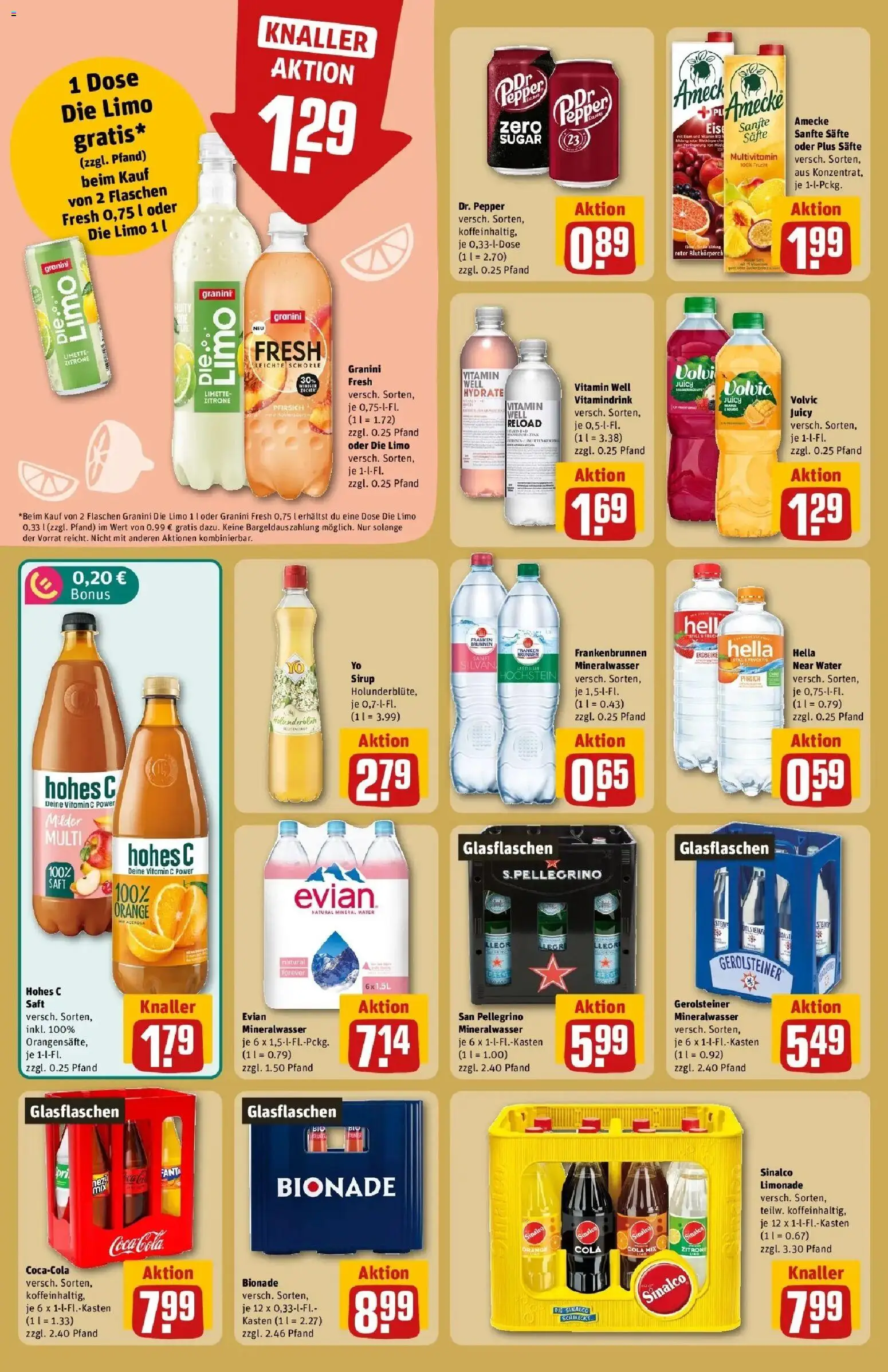 REWE Prospekt ab 21.09.2026 zum Blättern » Angebote | Seite: 22 | Produkte: Limonade, Bionade, Sirup, Limette