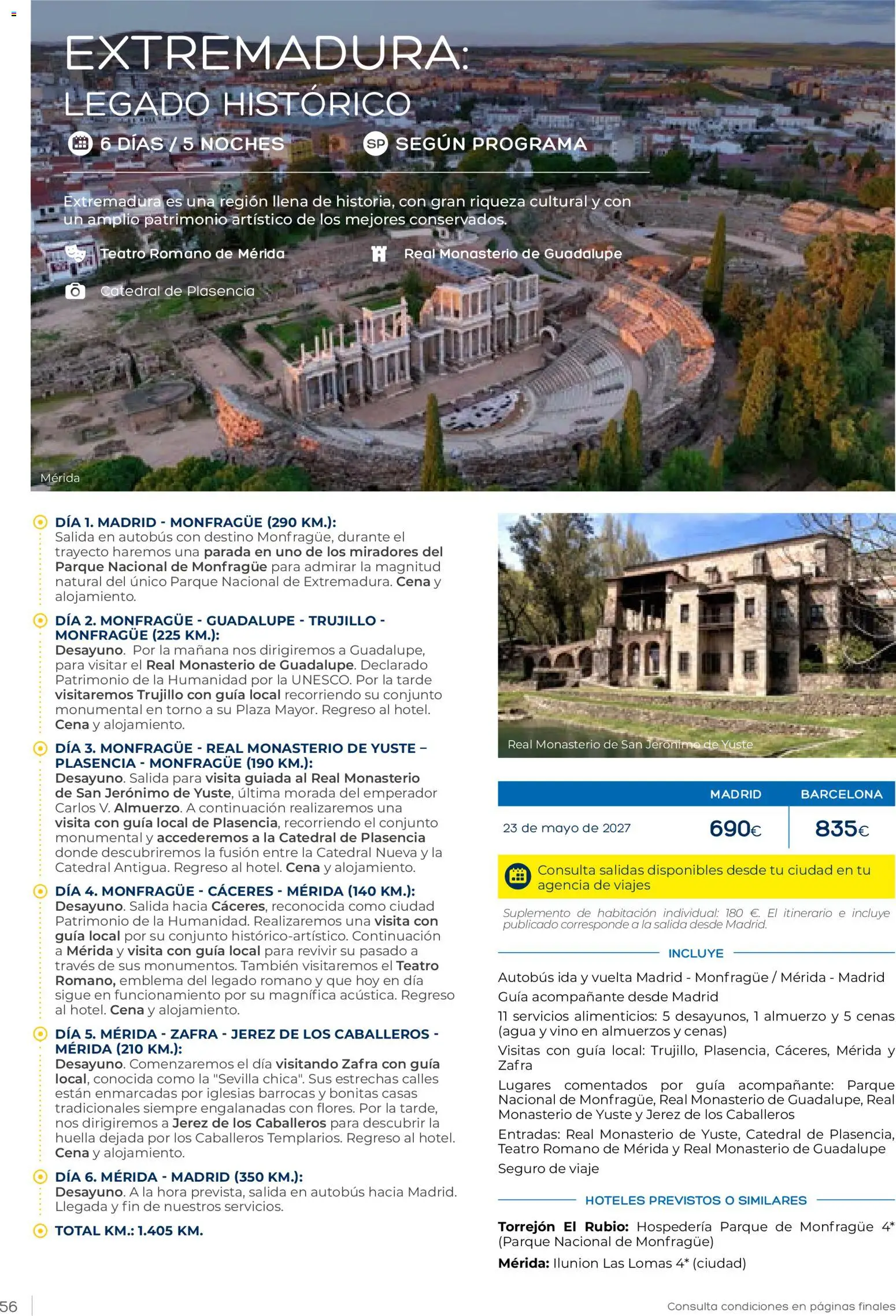 Viajes El Corte Inglés Club de Vacaciones otoño primavera │ válido desde el 01/09/2026 | Página: 56 | Productos: Vino, Agua