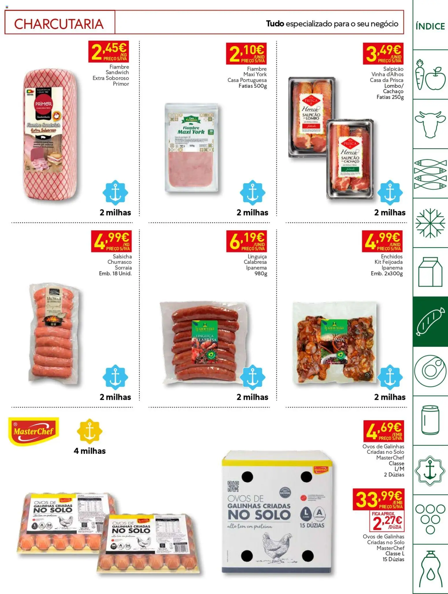 Recheio folheto Horeca │ válido de 20/10/2026 | Página: 11 | Produtos: Fiambre, Linguiça, Ovos, Proteina