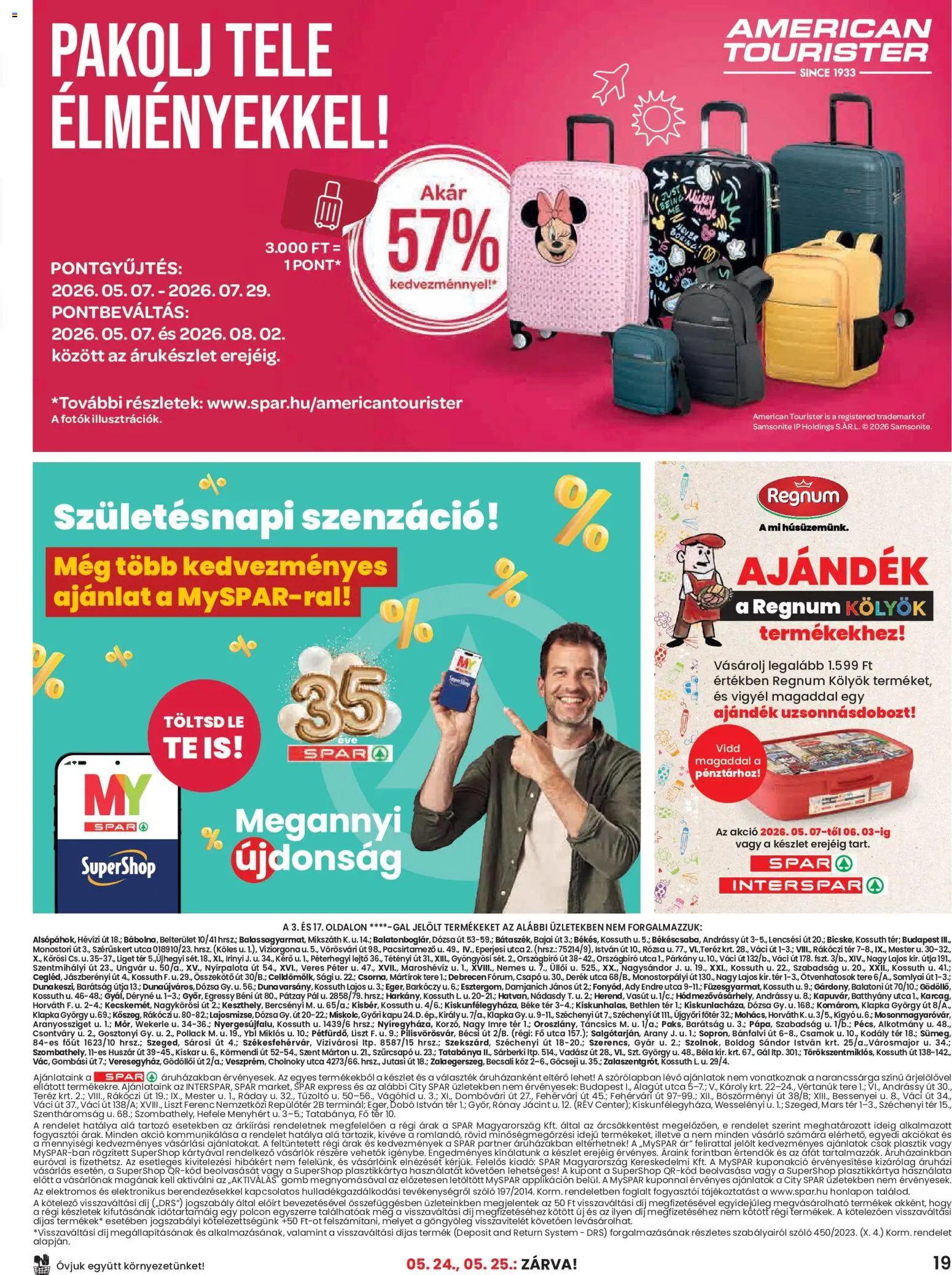 Spar akciós ujság - amely érvényes a következő dátumtól: 21.05.2026 | Oldal: 19 | Termékek: Szőlő, Kapu