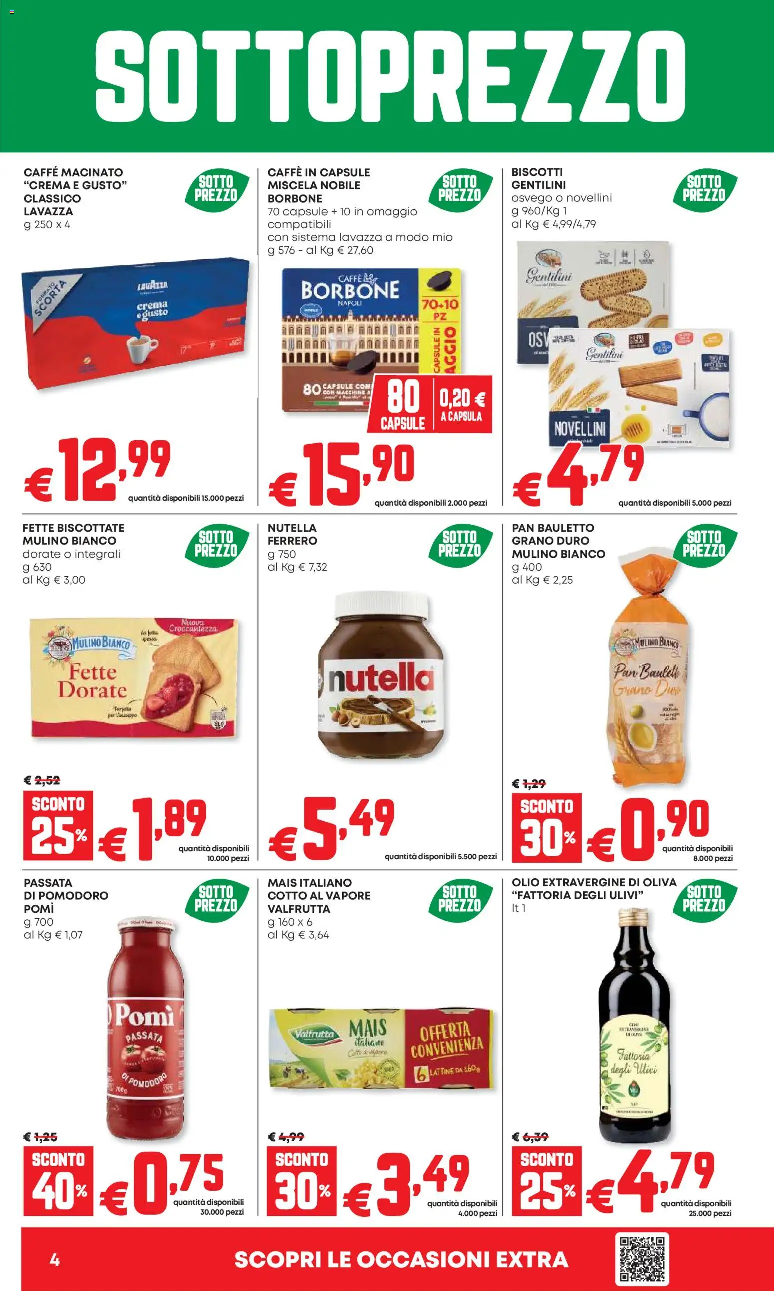 Volantino Panorama del 07.05.2026 | Pagina: 4 | Prodotti: Caffè, Pomodoro, Caffe in capsule, Fette biscottate