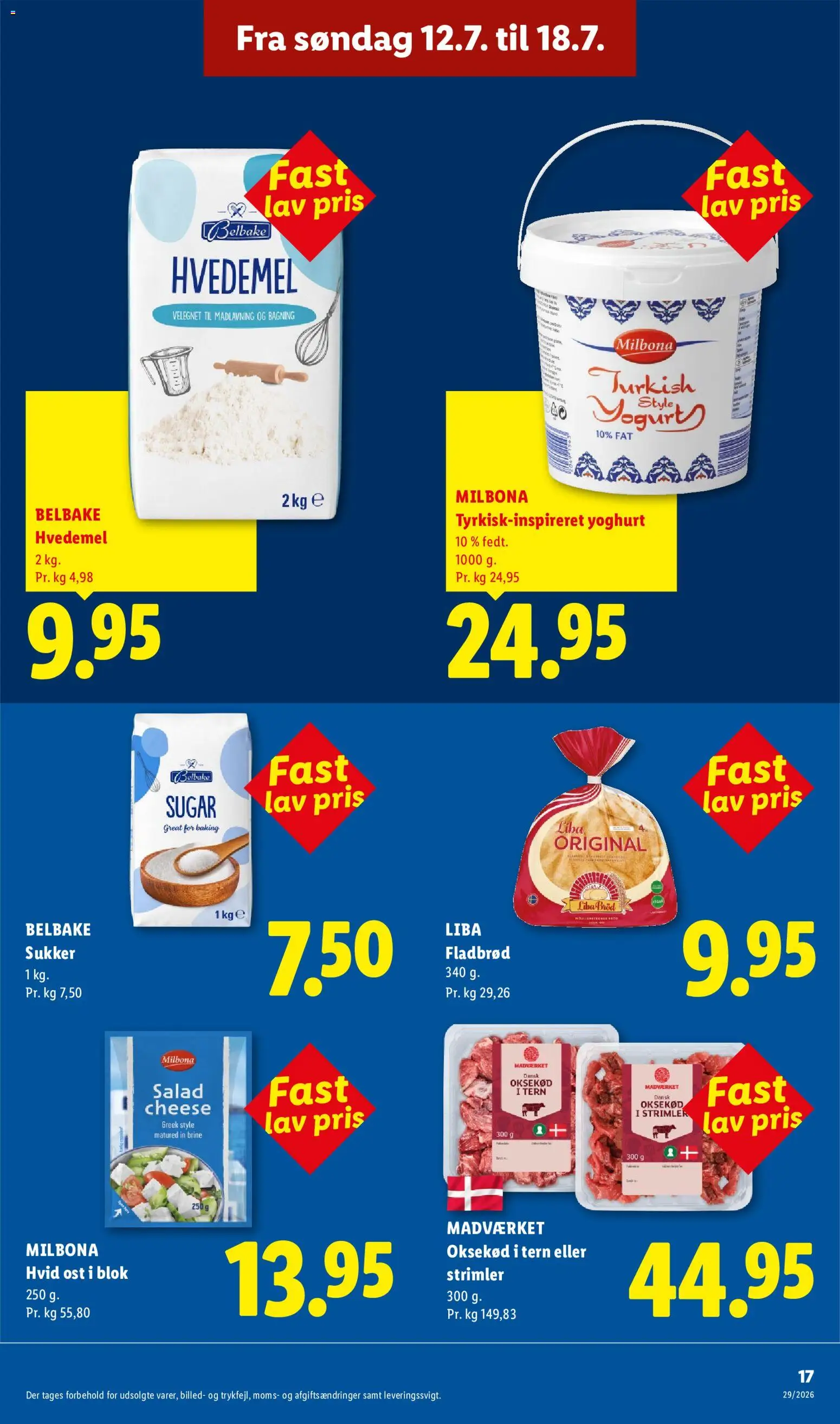 Lidl tilbudsavis – gyldig fra 12/07/2026 | Side: 18 | Produkter: Ost, Yoghurt, Brød, Sukker