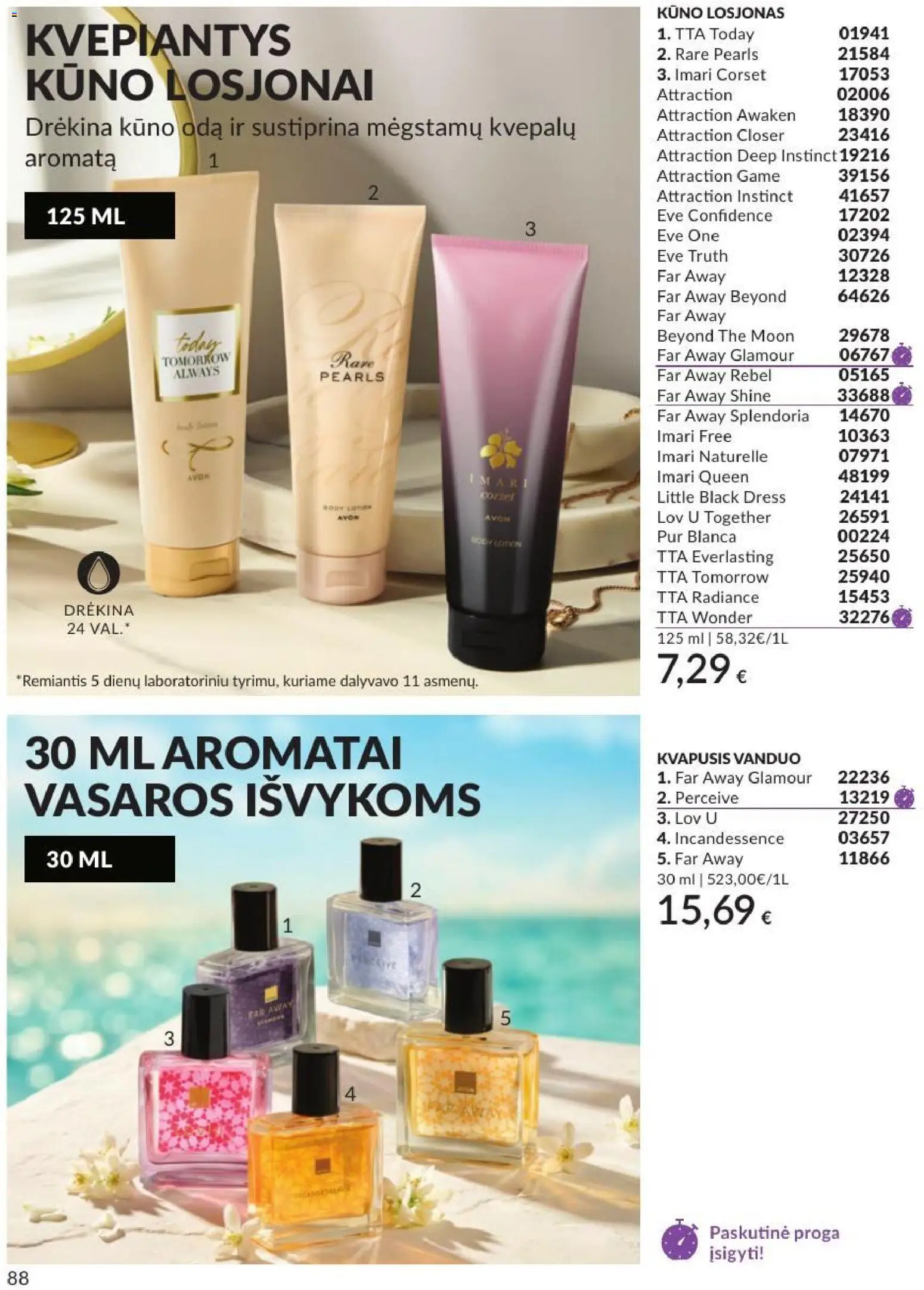 AVON akcijos nuo 2026.08.01 | Puslapis: 88 | Prekių: Kvapusis vanduo