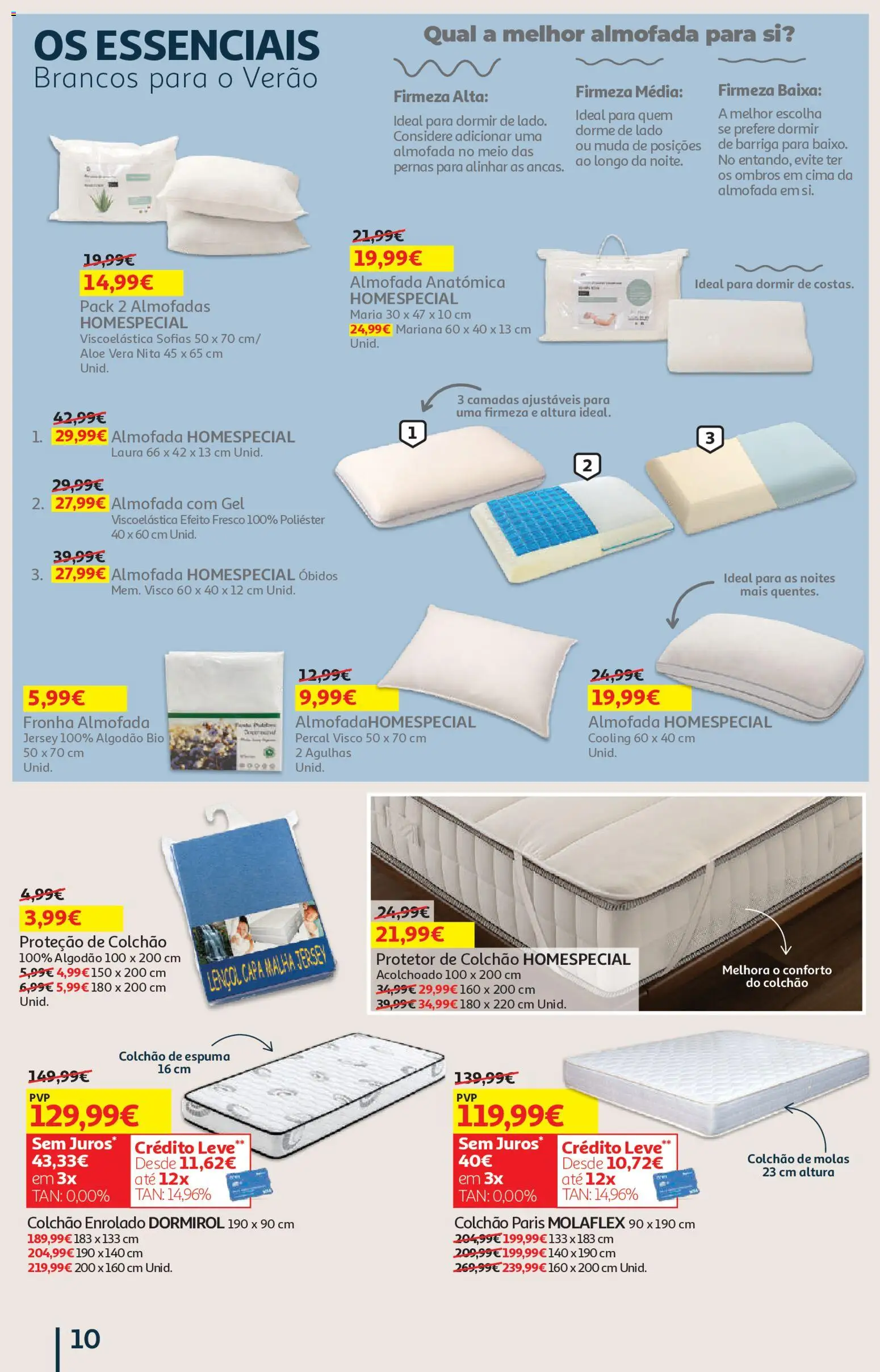 Auchan - Vida no Exterior │ válido de 06.05.2026 | Página: 10 | Produtos: Algodão, Lençol, Colchão, Almofada