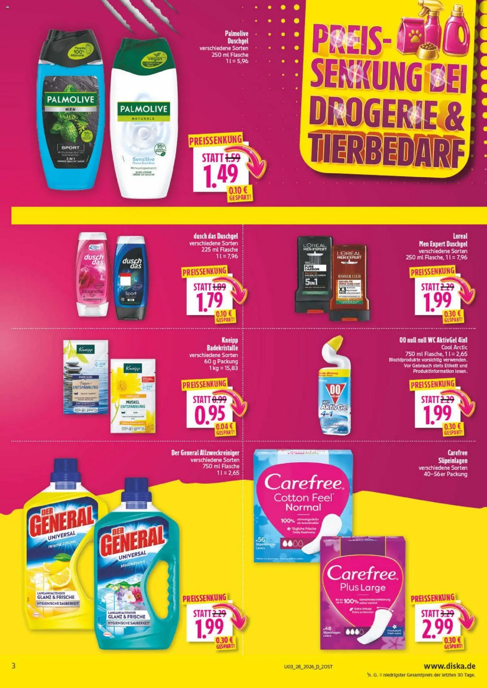 Diska Prospekt – gültig ab 06.07.2026 | Seite: 3 | Produkte: Creme, Duschgel, Zitrone