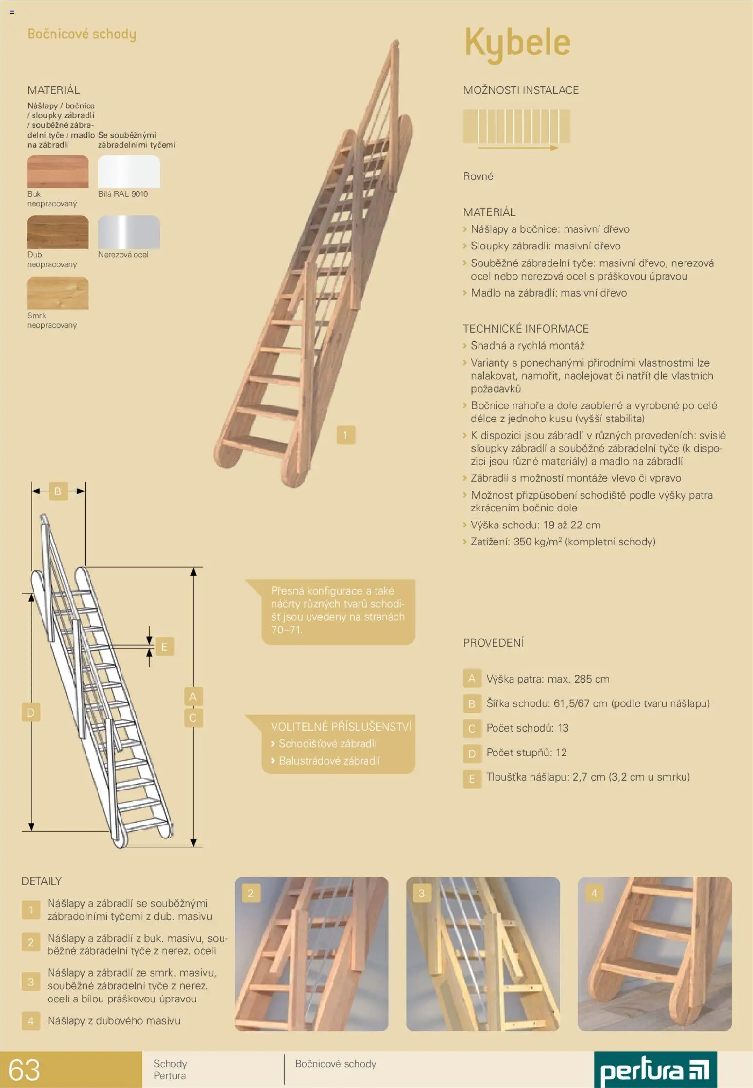 HORNBACH leták - Schody Pertura od 05.08.2026 | Strana: 63 | Produkty: Madlo, Zábradlí