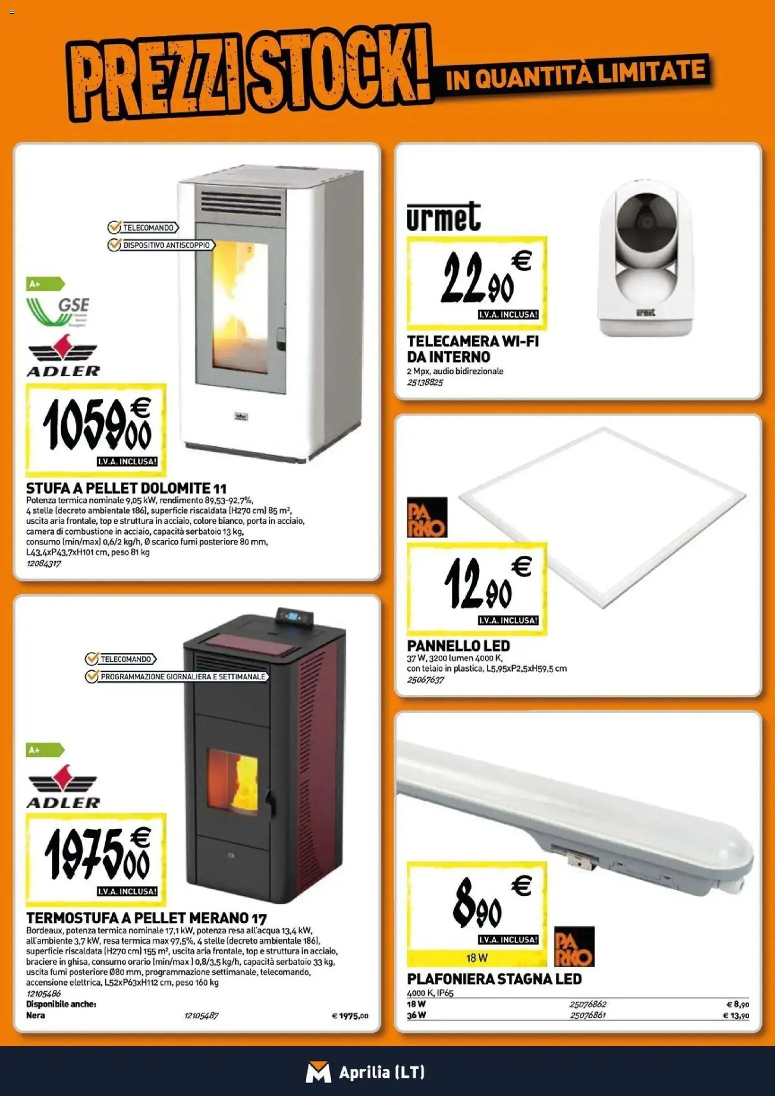Volantino TECNOMAT del 30/07/2026 | Pagina: 8 | Prodotti: Telecomando, Stufa a pellet, Stufa, Audio
