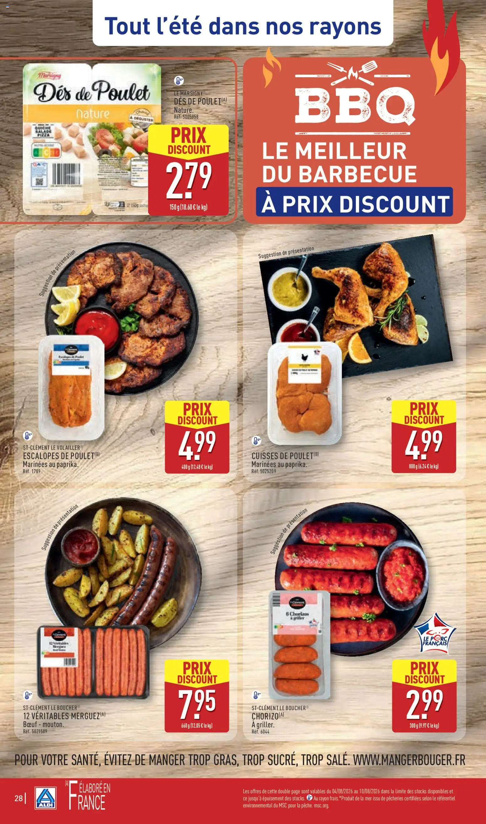 {H1} | Page: 30 | Produits: Chorizo, Cuisses de poulet, Poulet, Escalopes de poulet
