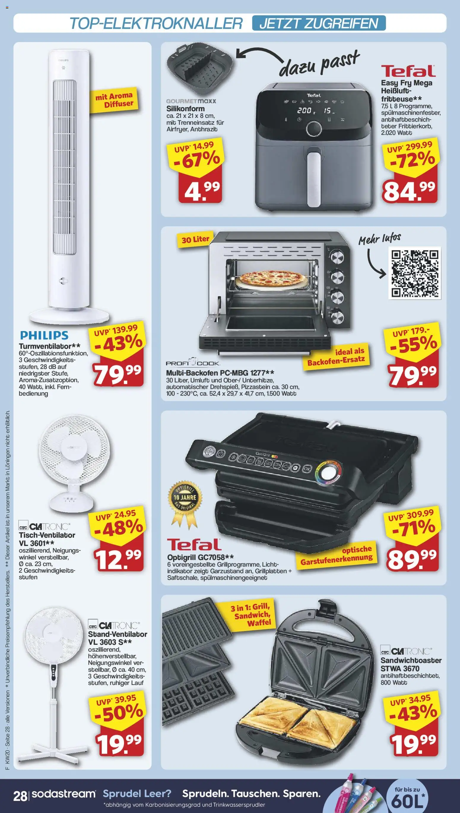 Famila Nordwest Prospekt 	 – gültig ab 11.05.2026 | Seite: 28 | Produkte: Philips, Turmventilator, Fritteuse, Sodastream