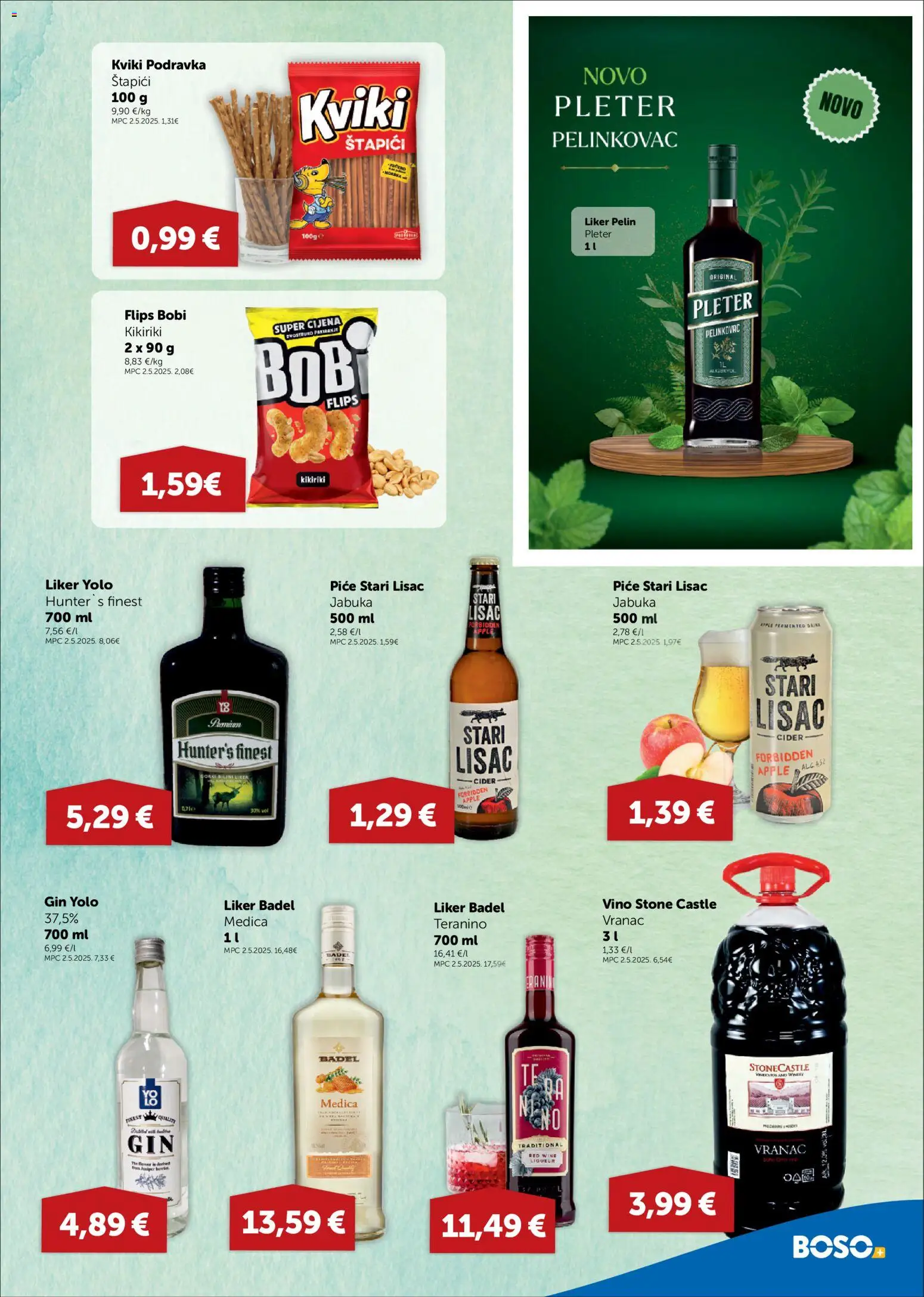 Boso katalog | vrijedi od 23.07.2026 | Stranica: 11 | Proizvodi: Pelinkovac, Gin, Štapići, Jabuka