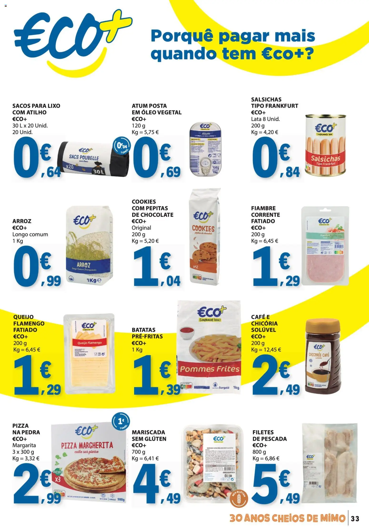 E.Leclerc folheto │ válido de 04.06.2026 | Página: 33 | Produtos: Atum, Pescada, Óleo, Pizza