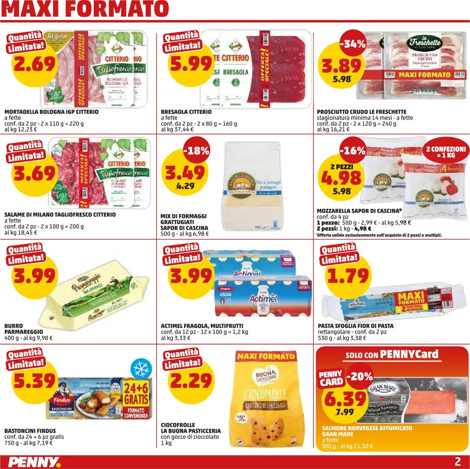 Volantino PENNY del 27/08/2026 | Pagina: 2 | Prodotti: Salmone, Bresaola, Prosciutto, Burro
