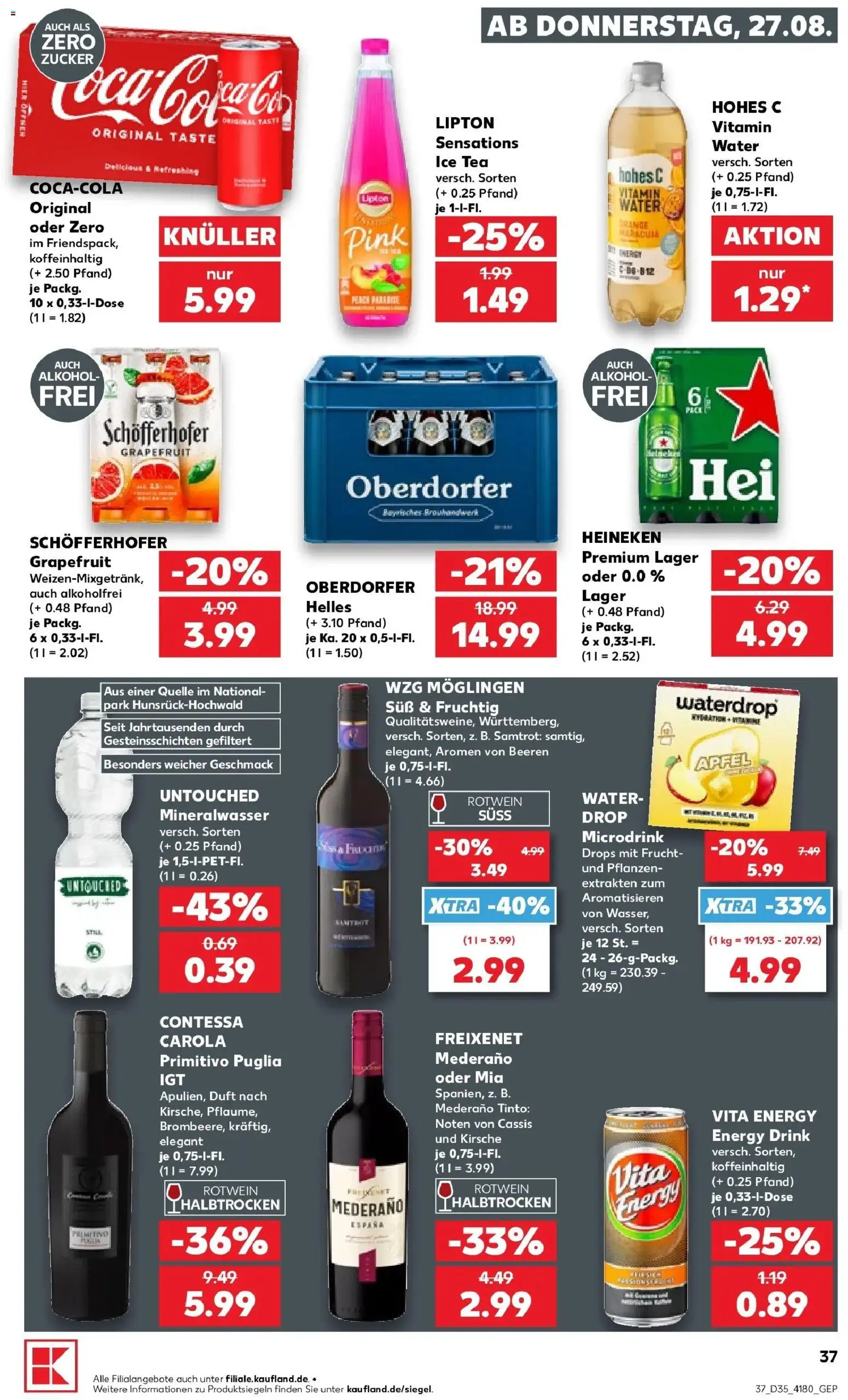 Prospekt Kaufland ab 24.08.2026 » Angebote Online zum Blättern | Seite: 56 | Produkte: Rotwein, Duft, Heineken, Hohes c