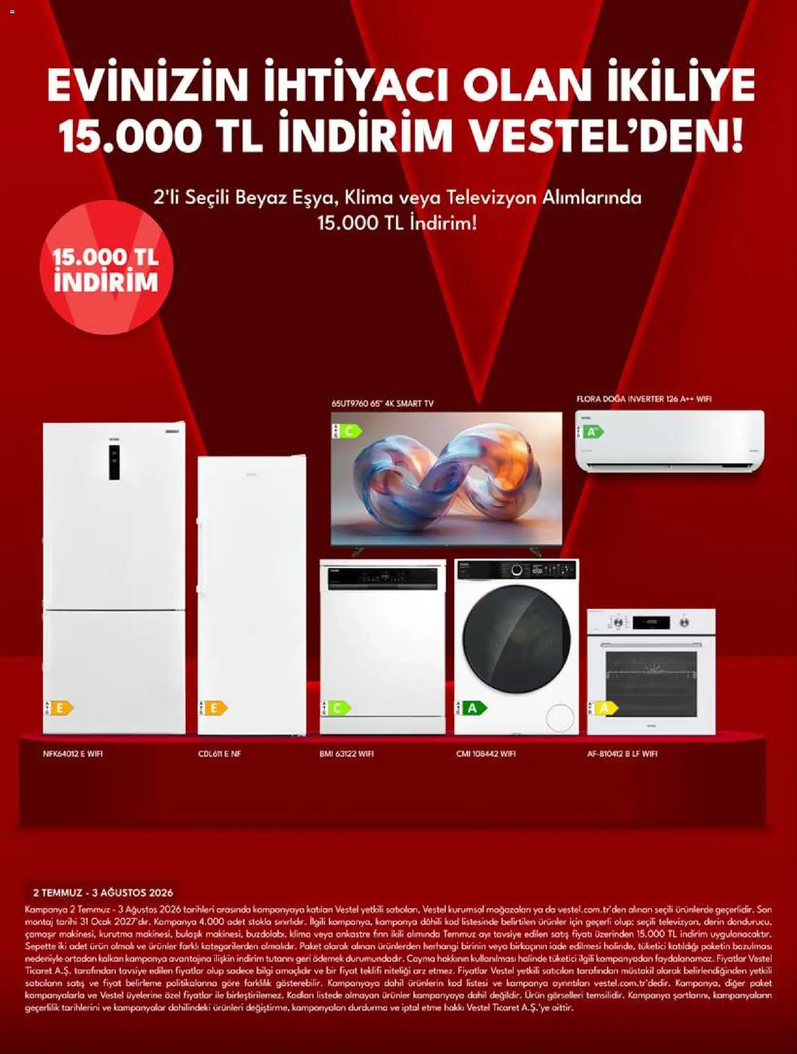 Vestel - Tüketici Elektroniği - 01 Temmuz 2026 tarihinden itibaren geçerlidir | Sayfa: 12