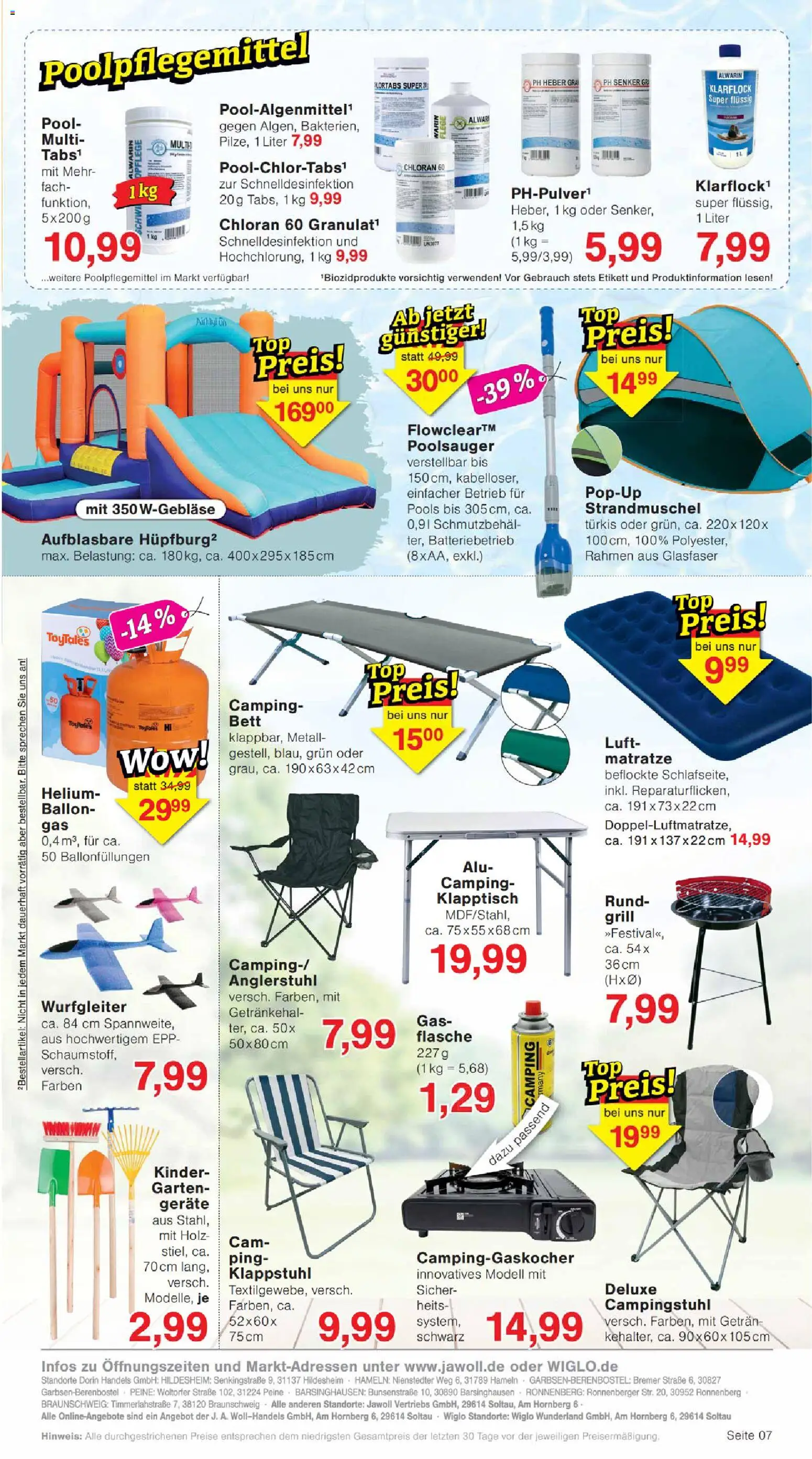 Wiglo Wunderland Prospekt – gültig ab 20.07.2026 | Seite: 11 | Produkte: Grill, Bett, Matratze