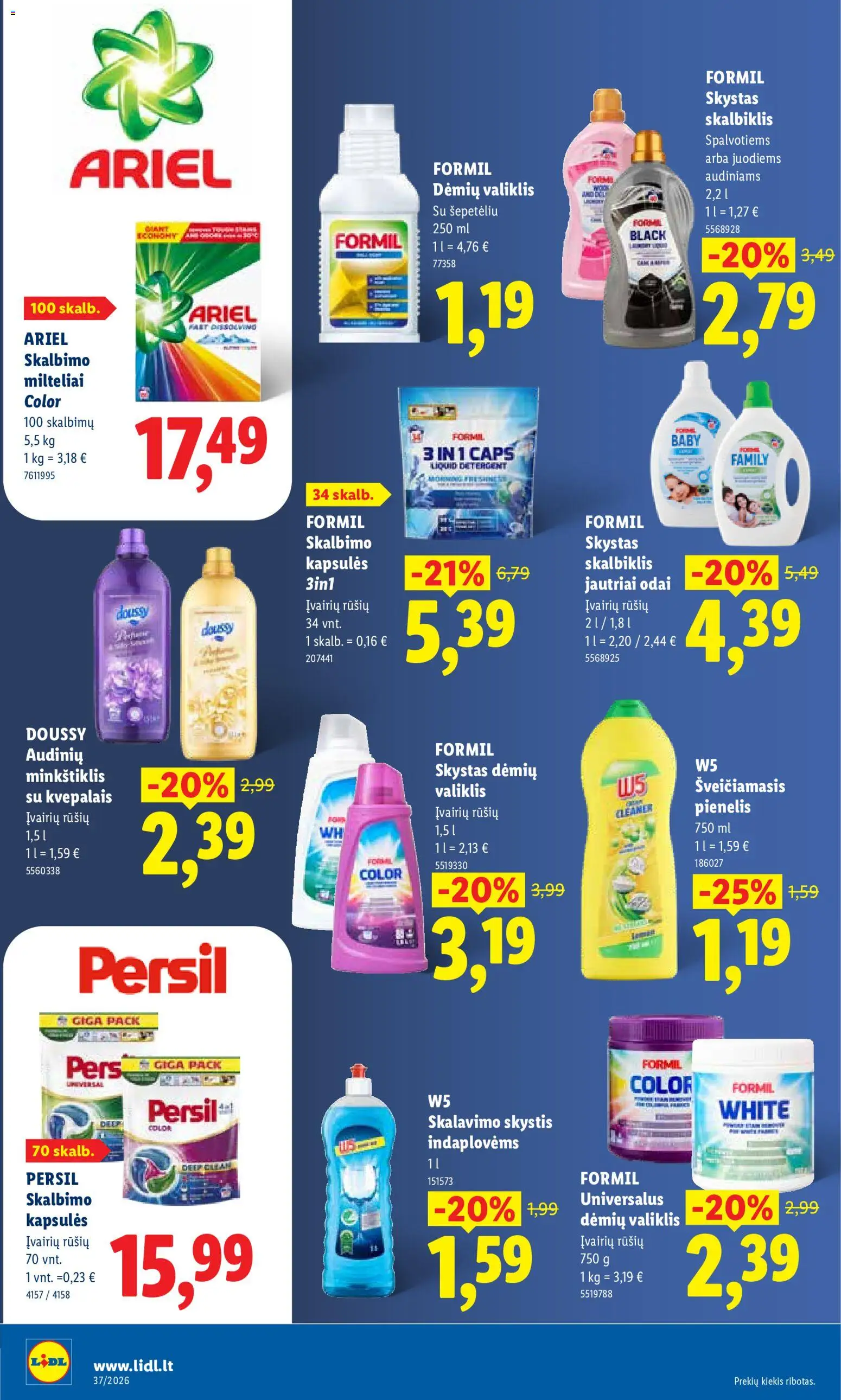 LIDL akcijos nuo 2026.09.07 | Puslapis: 26 | Prekių: Kapsulės, Skalbimo milteliai