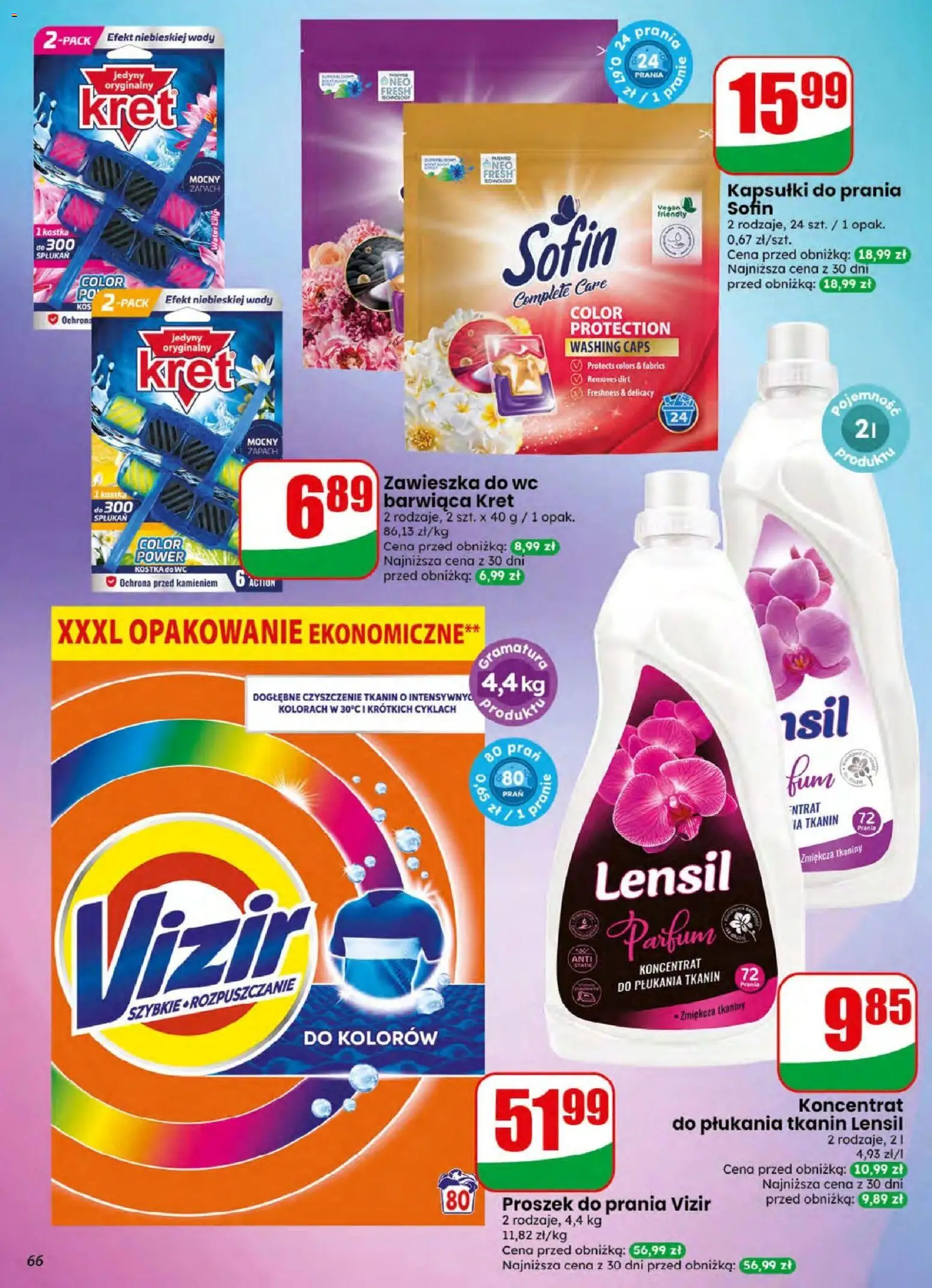 Dino gazetka od 05.08.2026 | Strona: 66 | Produkty: Zapach, Kapsułki do prania, Proszek do prania Vizir, Proszek do prania