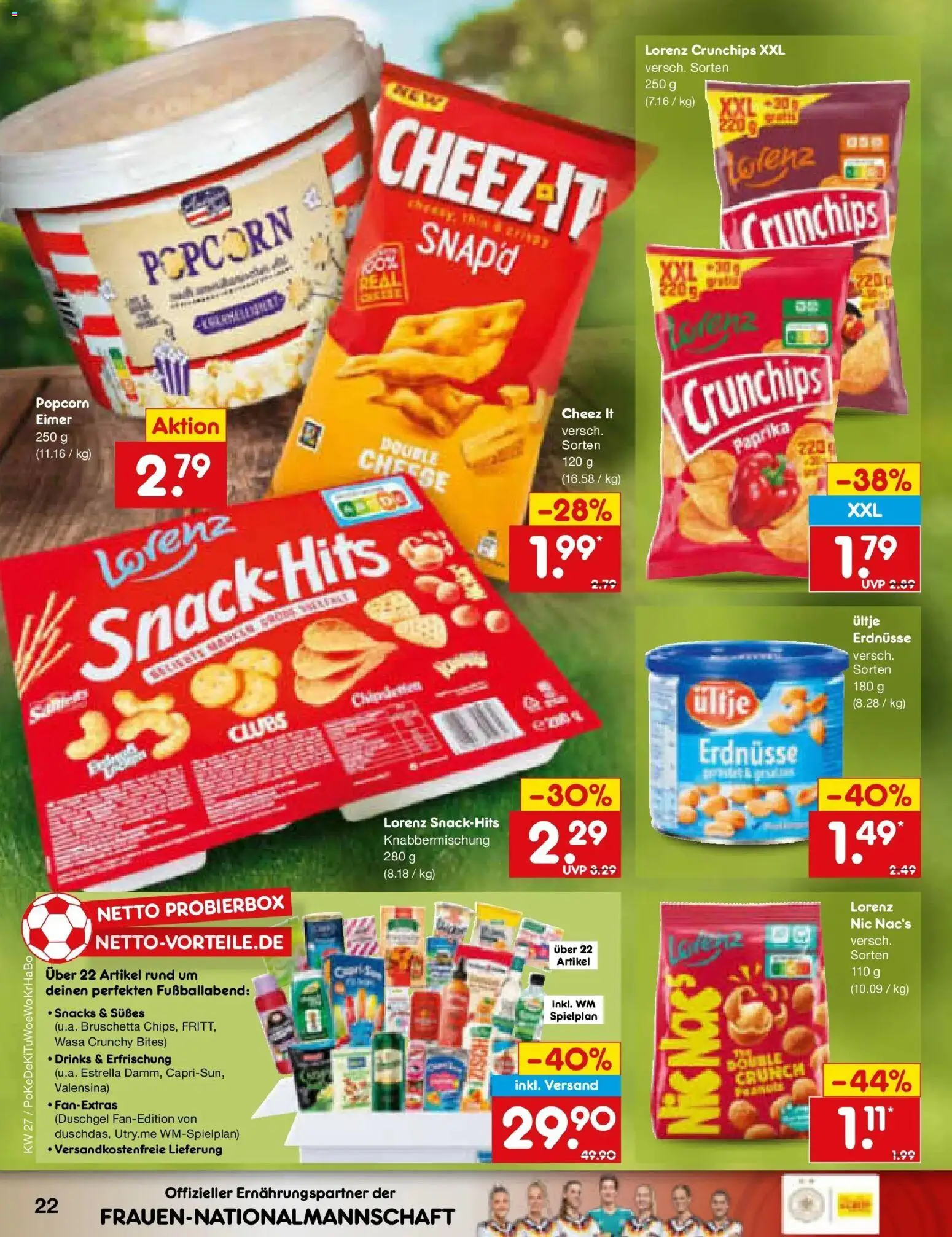 Netto Marken-Discount Prospekt Jüchen – gültig ab 29.06.2026 | Seite: 32 | Produkte: Ultje erdnusse, Duschgel, Paprika, Lorenz crunchips