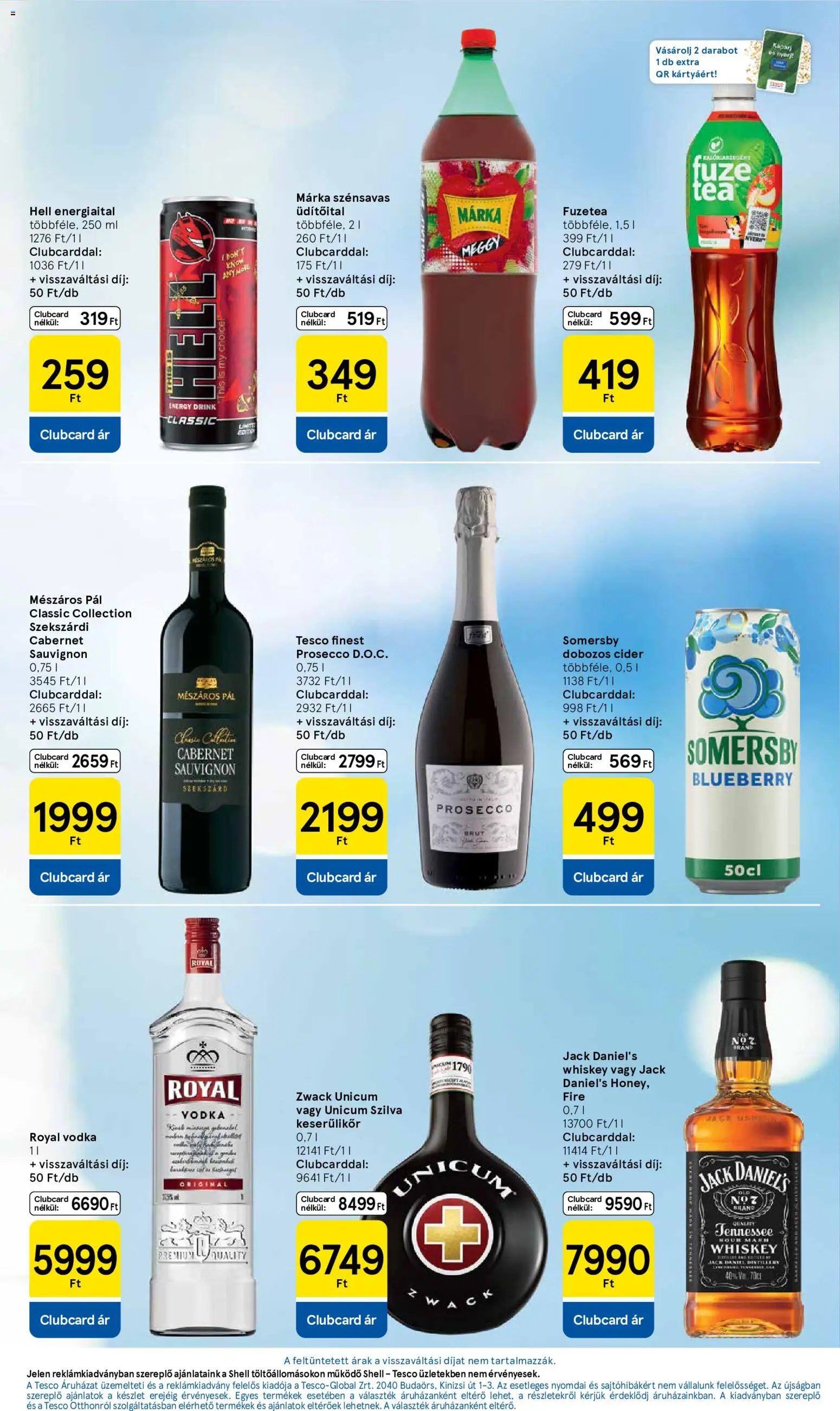 Tesco akciós ujság - amely érvényes a következő dátumtól: 18.06.2026 | Oldal: 5 | Termékek: Energiaital, Whiskey, Meggy, Szilva