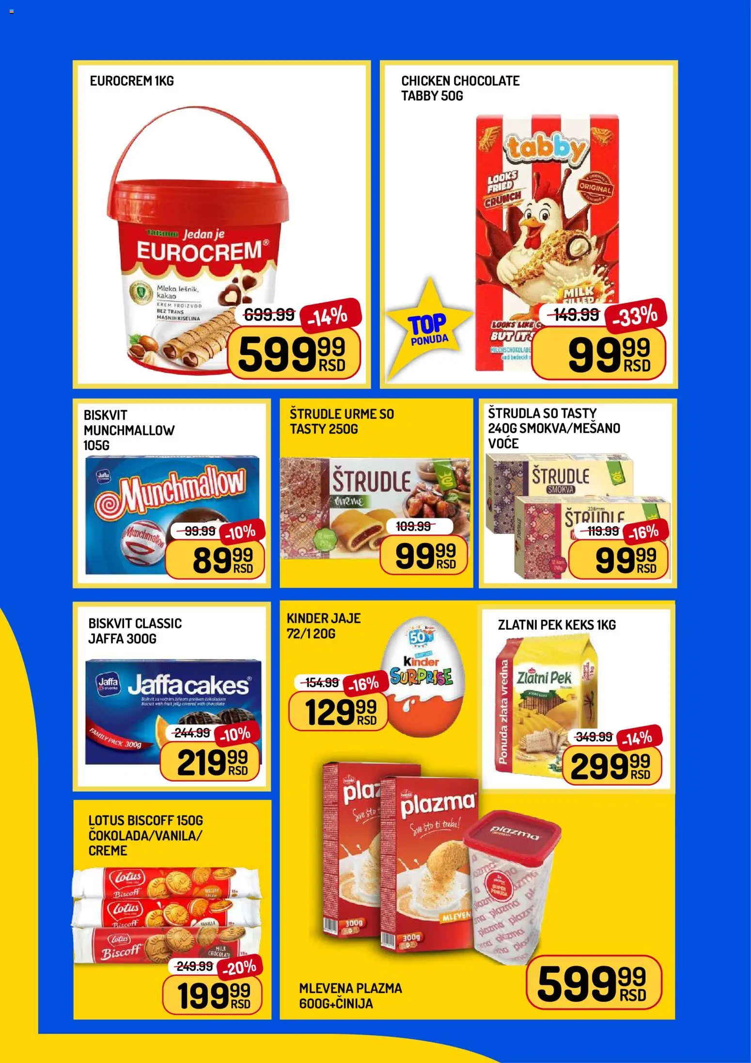 Aman katalog - važi od 22.05.2026 | Strana: 12 | Proizvode: Keks, Munchmallow, Sto, Štrudla