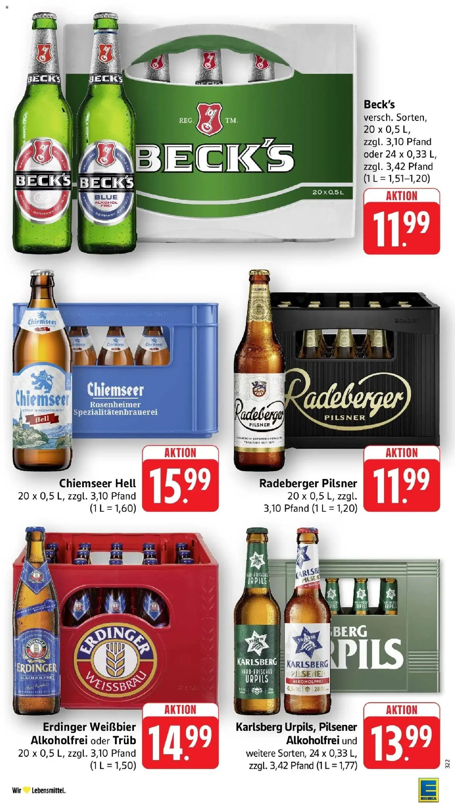 Edeka prospekt Friedrichsthal	 – gültig ab 03.05.2026 | Seite: 45 | Produkte: Erdinger, Weißbier, Pils, Radeberger pilsner