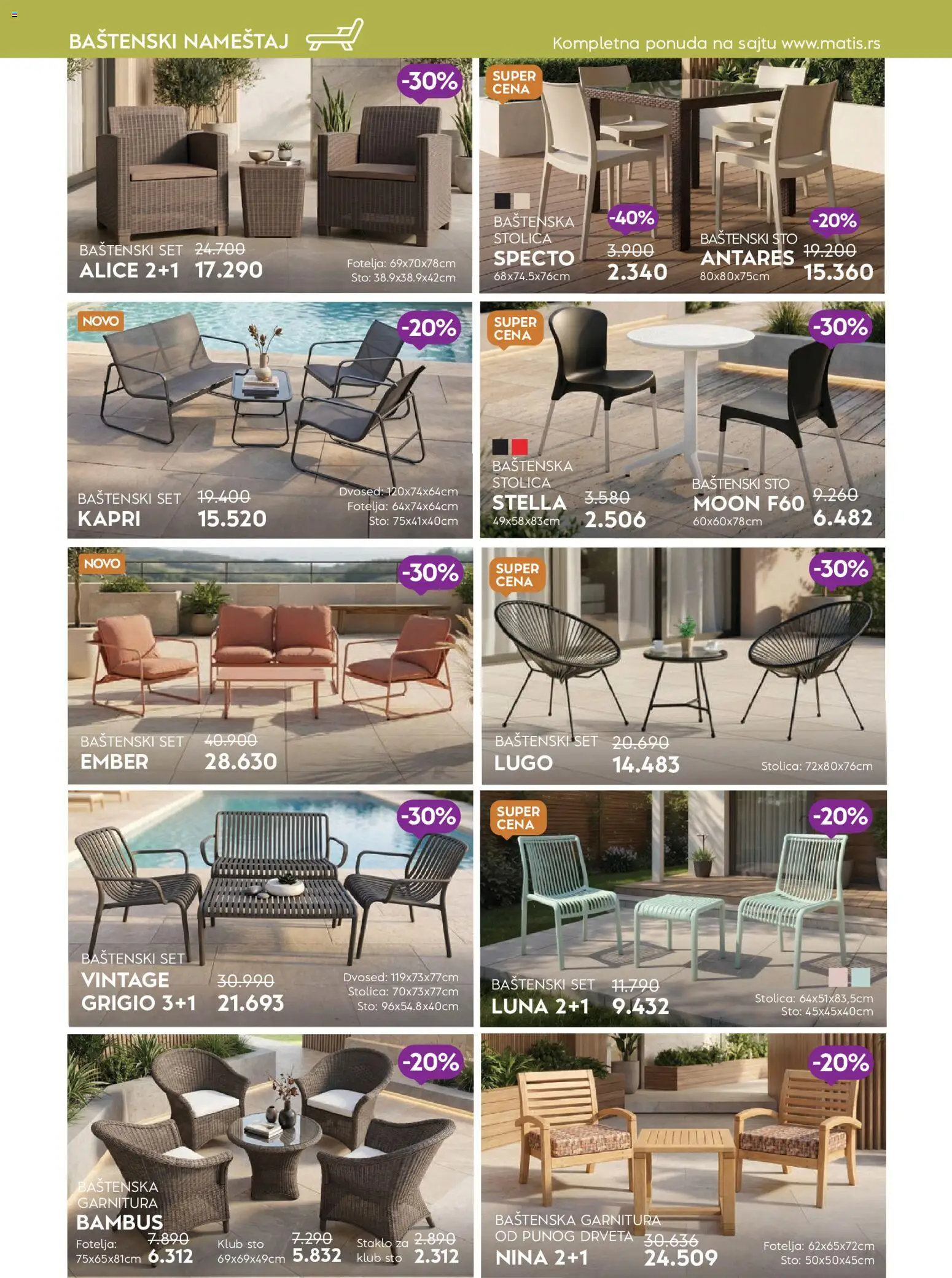 Matis katalog - važi od 01.01.2026 | Strana: 72 | Proizvode: Baštenska stolica, Sto, Stolica, Staklo