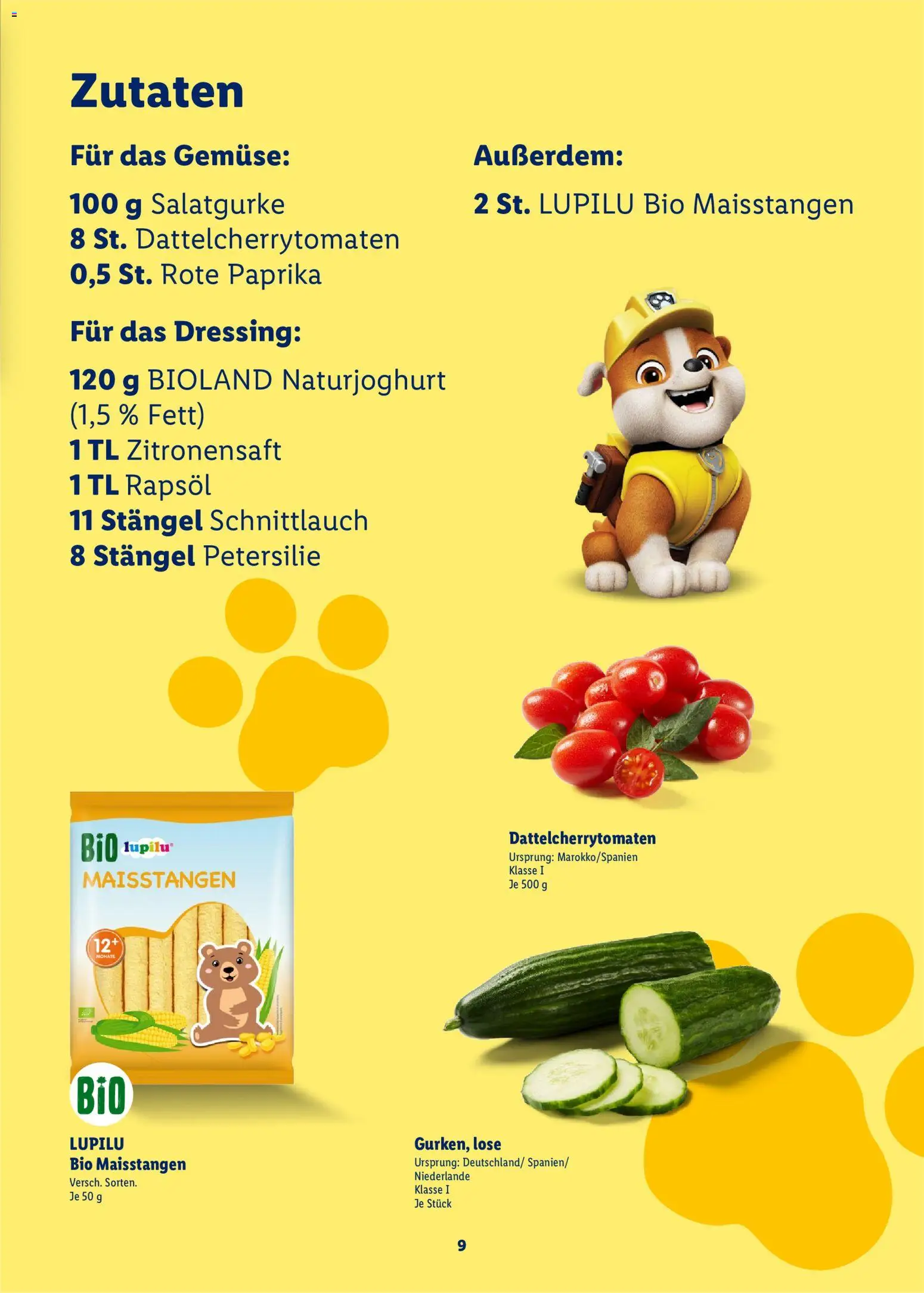 Lidl Německo leták - Paw Patrol od 20.07.2026 | Strana: 9 | Produkty: Paprika