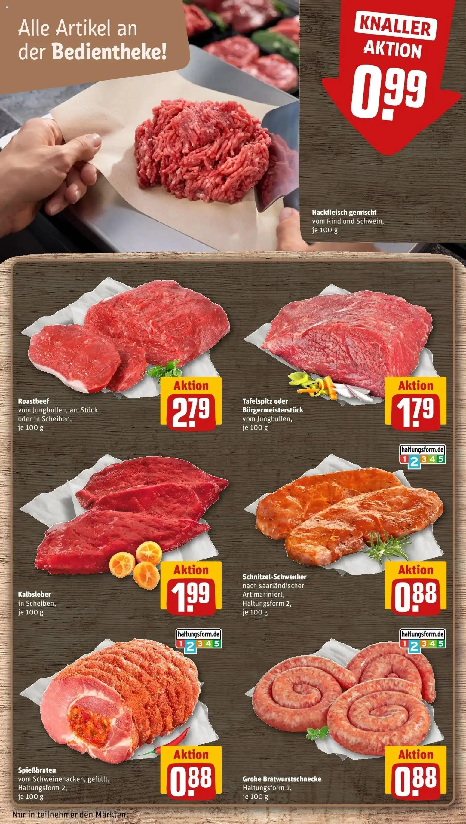Rewe Prospekt Mettlach / Orscholz	 – gültig ab 20.04.2026 | Seite: 16 | Produkte: Tafelspitz, Roastbeef, Kalbsleber, Hackfleisch