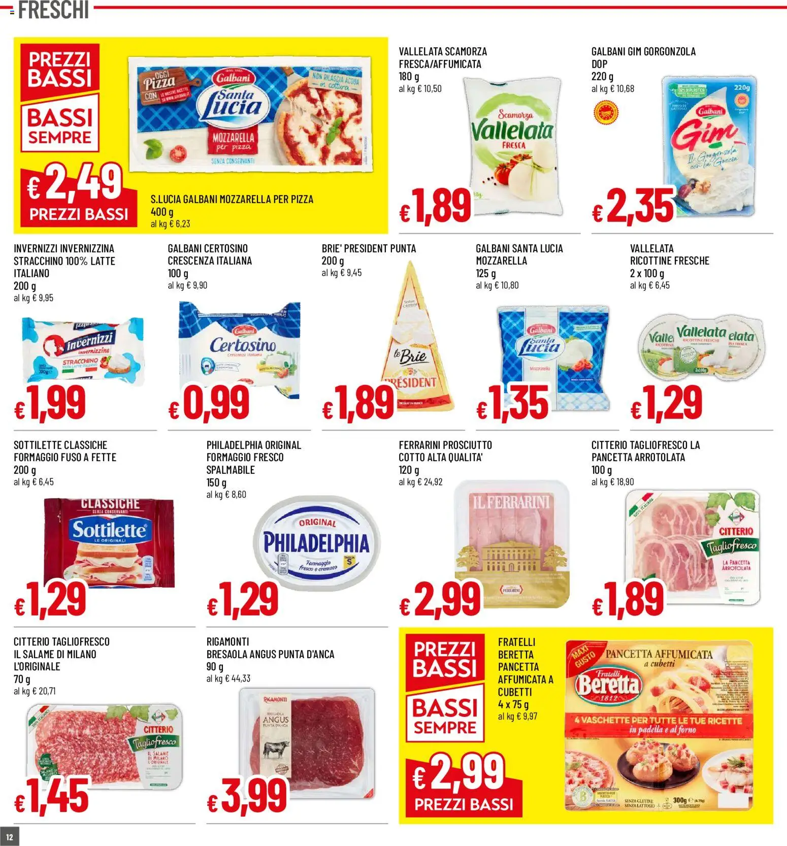Volantino Famila del 18.06.2026 | Pagina: 12 | Prodotti: Acqua, Mozzarella, Padella, Crescenza